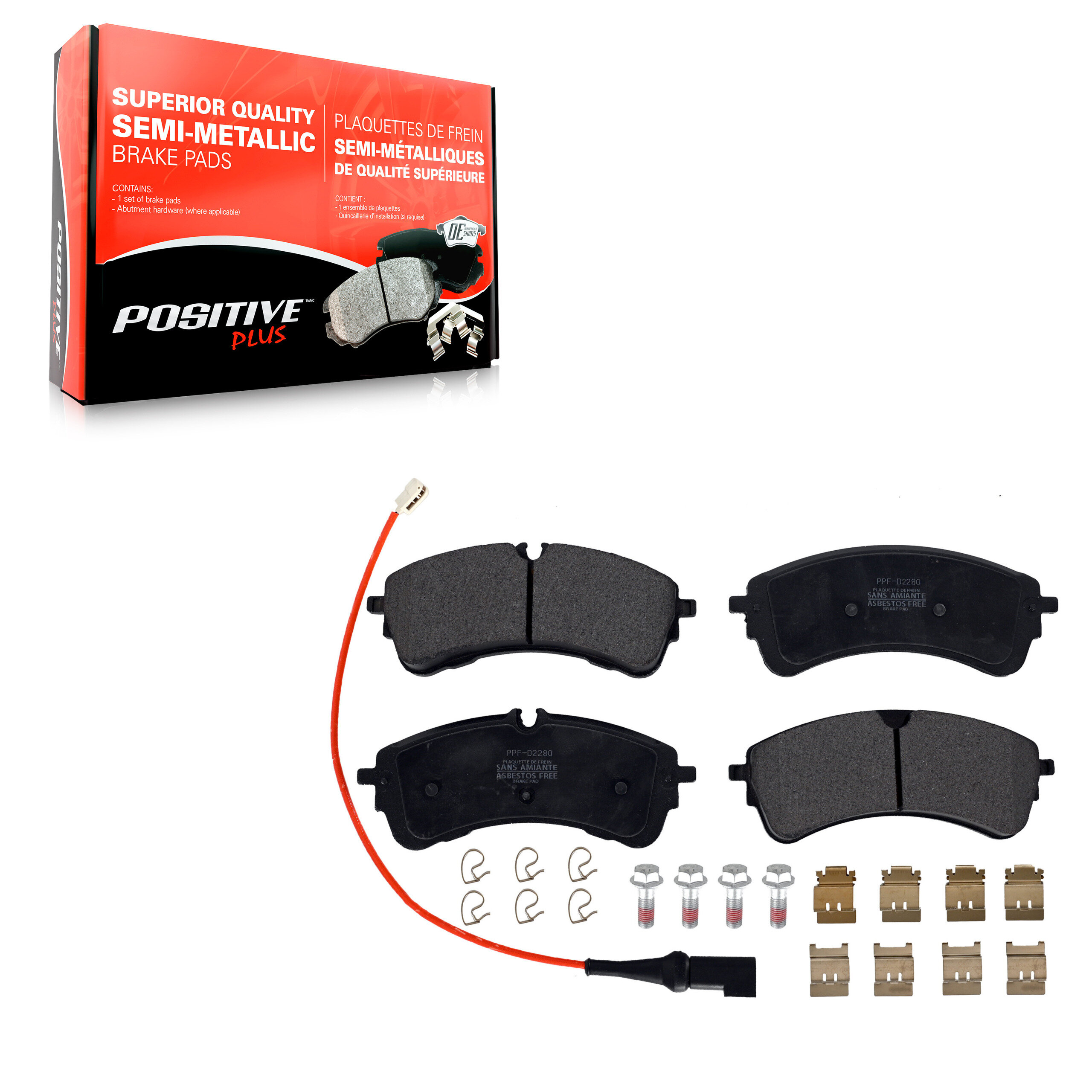Positive Plus - PPF-D2280 - Rear Disc Brake Pad