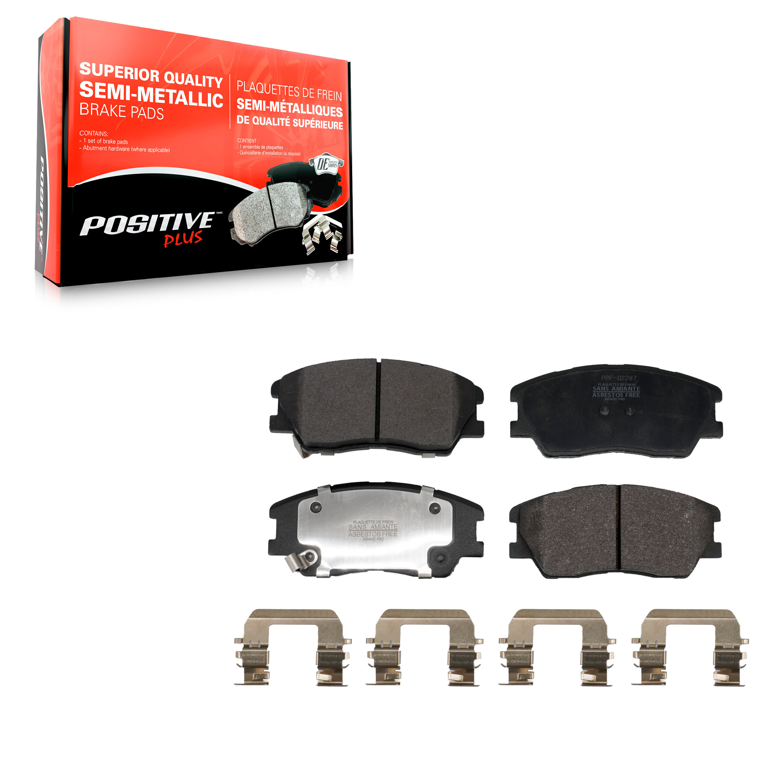 Positive Plus - PPF-D2287 - Front Disc Brake Pad