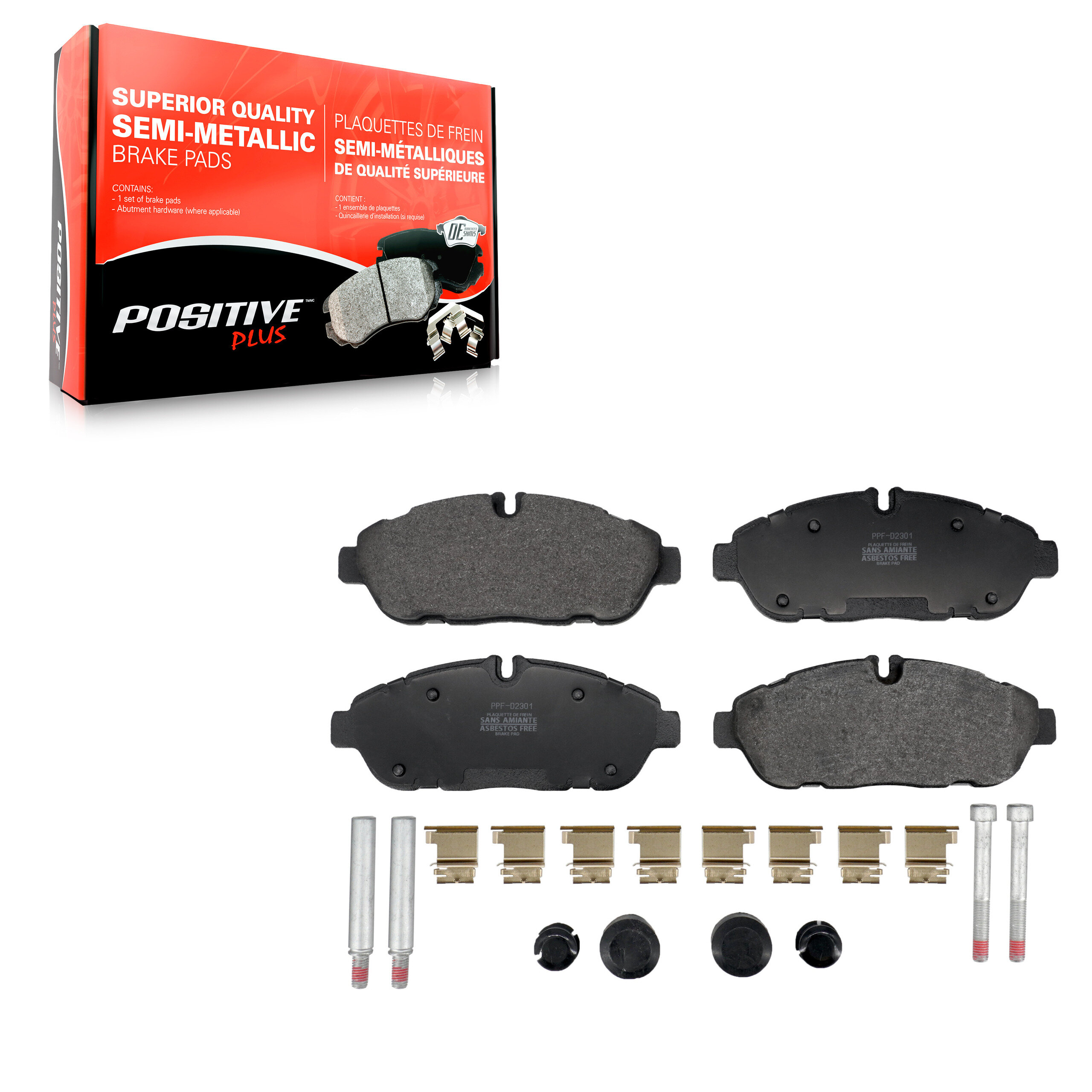 Positive Plus - PPF-D2301 - Front Disc Brake Pad