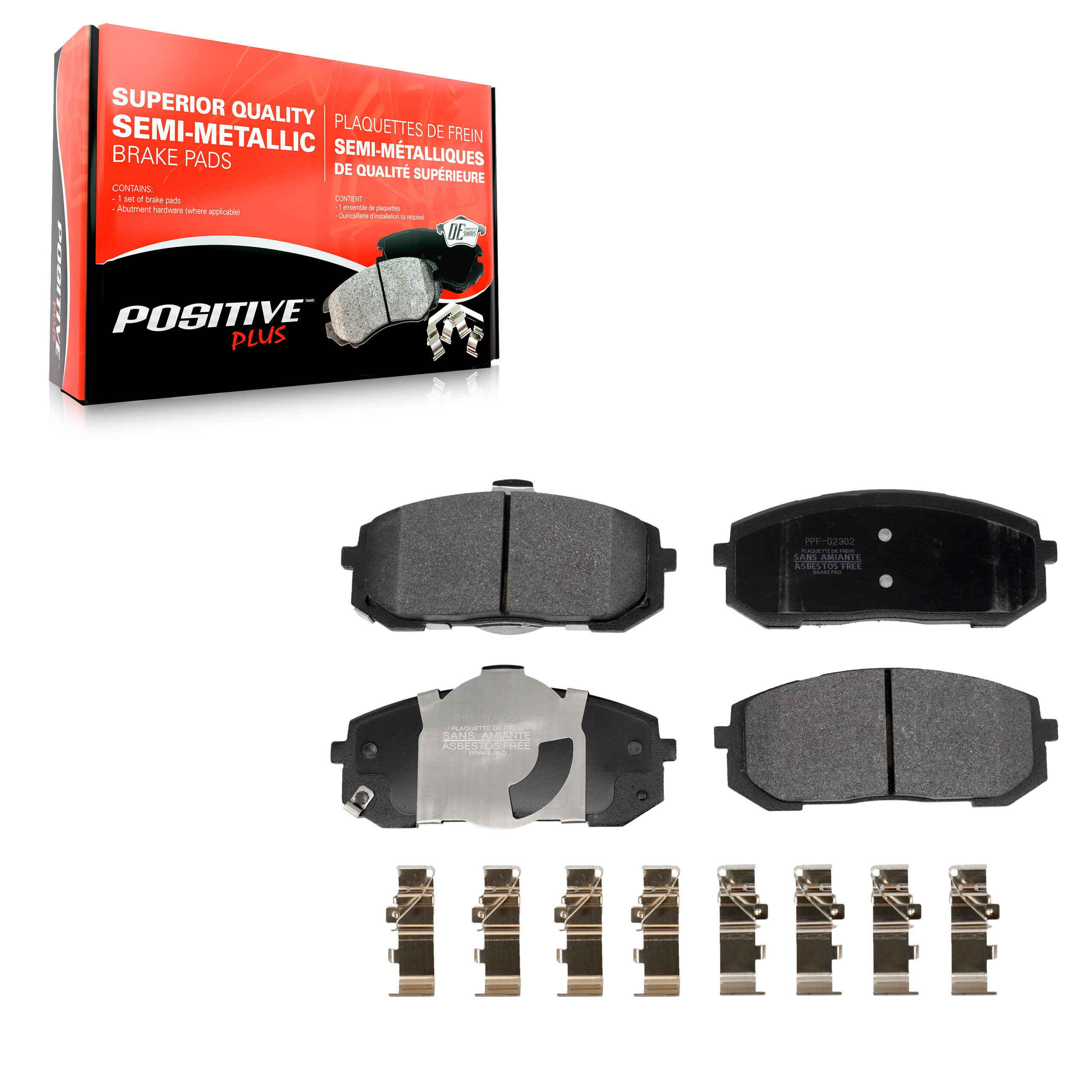 Positive Plus - PPF-D2302 - Front Disc Brake Pad