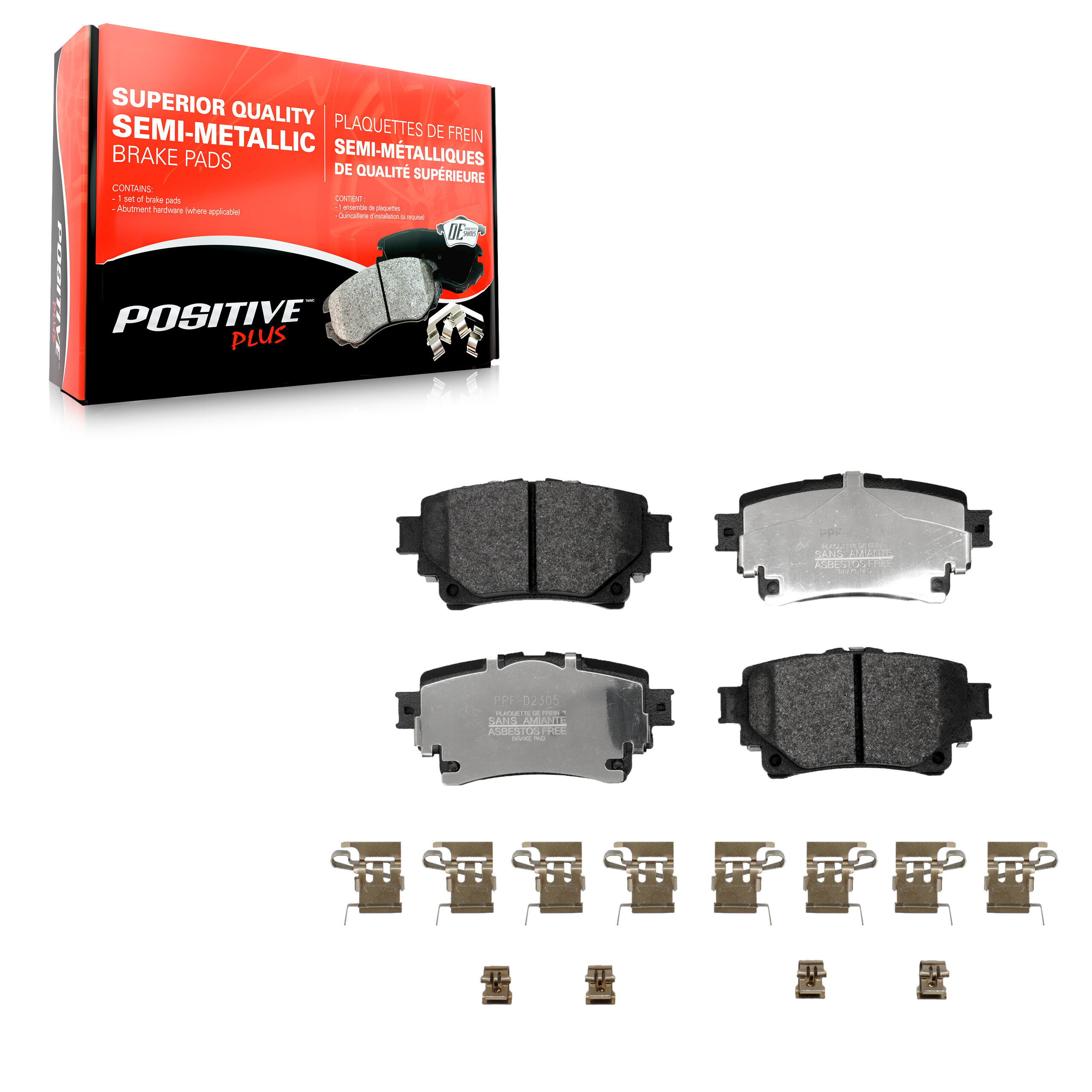 Positive Plus - PPF-D2305 - Rear Disc Brake Pad