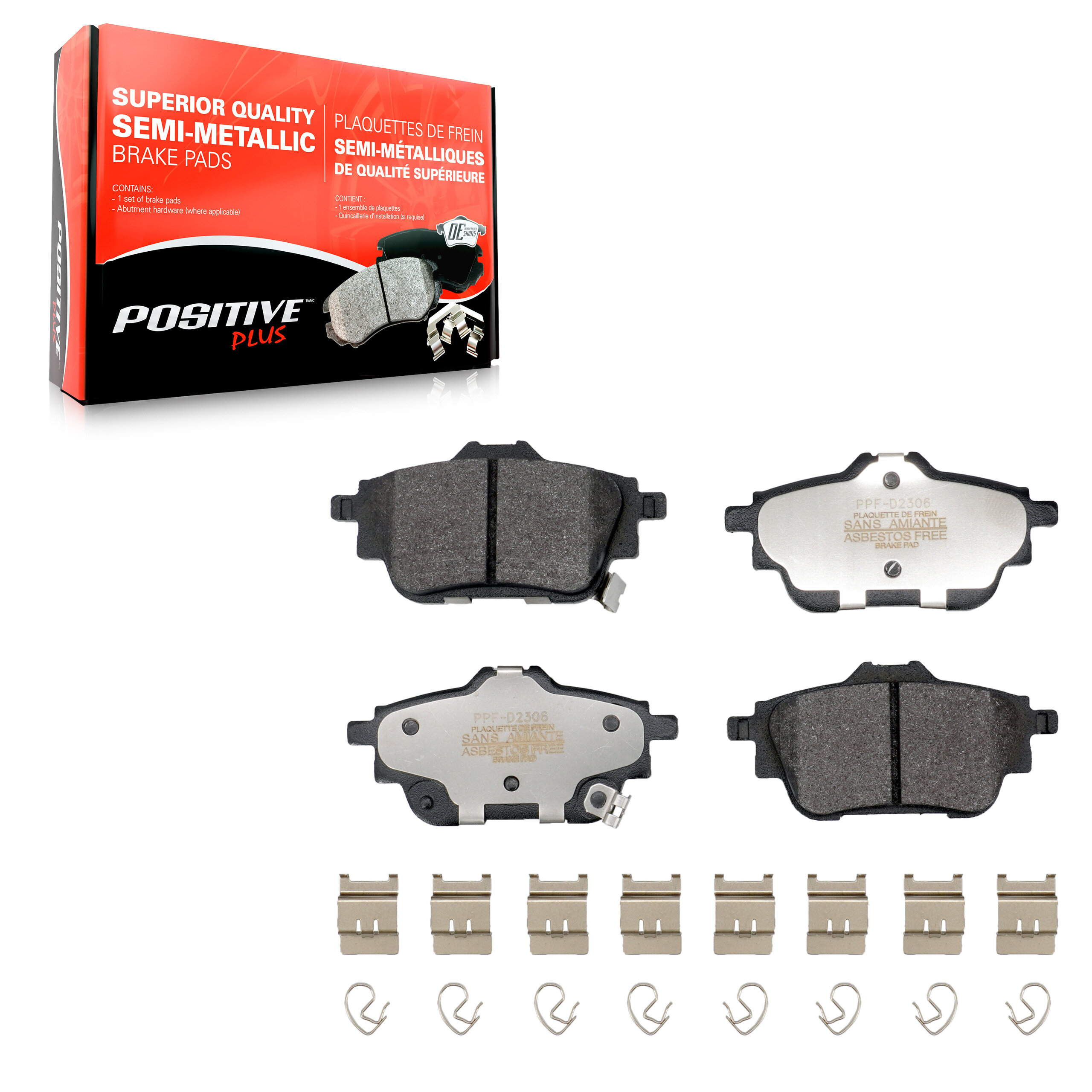 Positive Plus - PPF-D2306 - Rear Disc Brake Pad