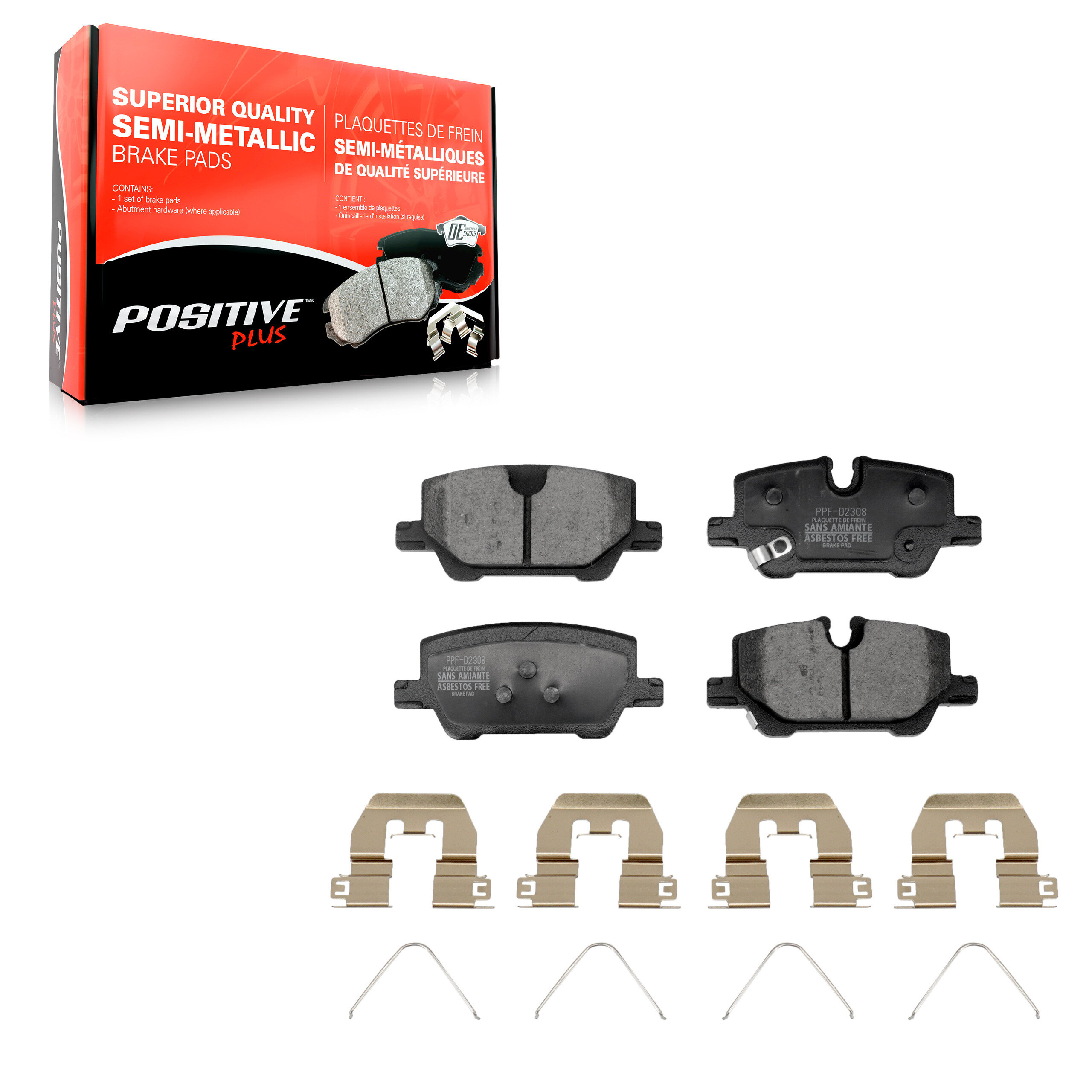 Positive Plus - PPF-D2308 - Rear Disc Brake Pad