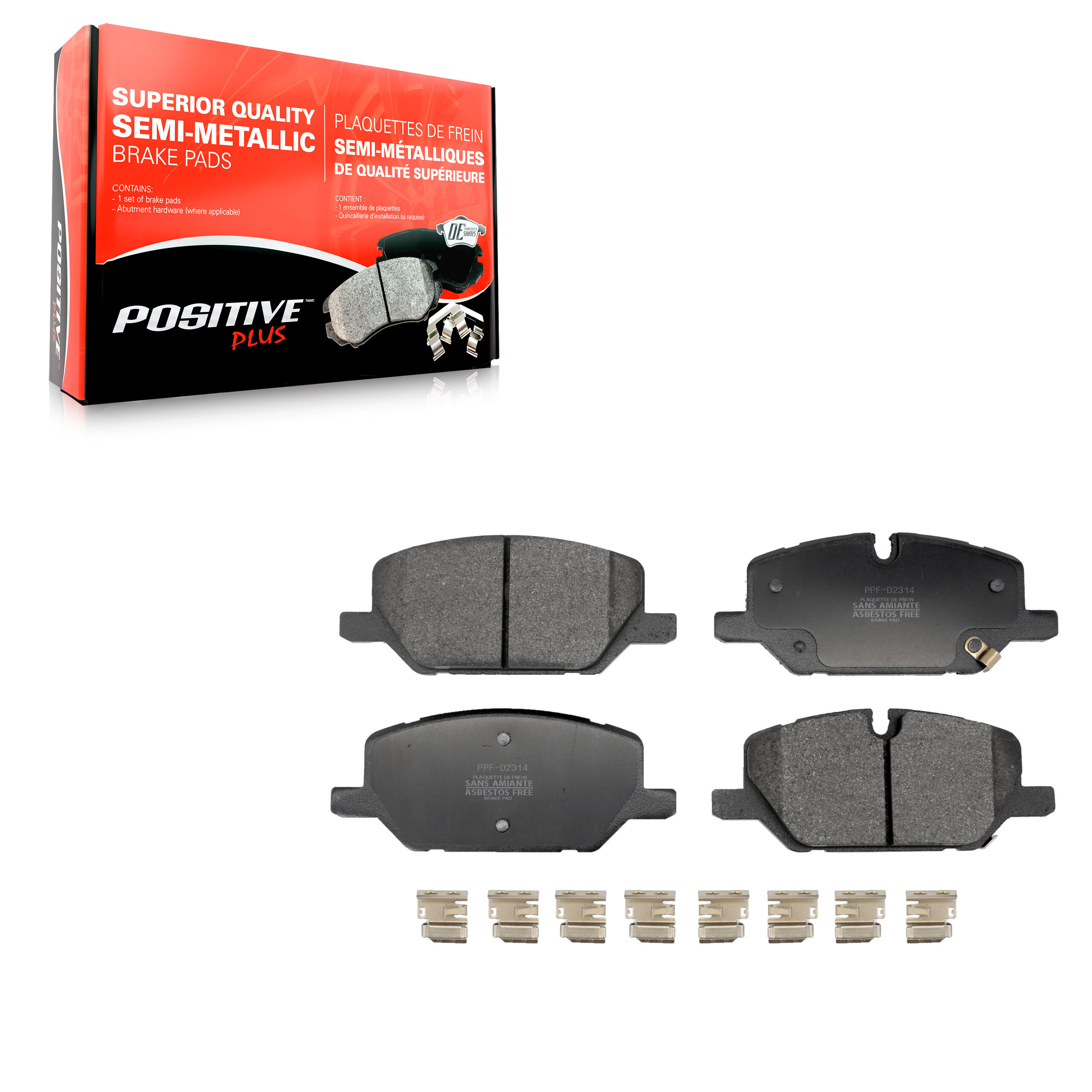 Positive Plus - PPF-D2314 - Front Disc Brake Pad