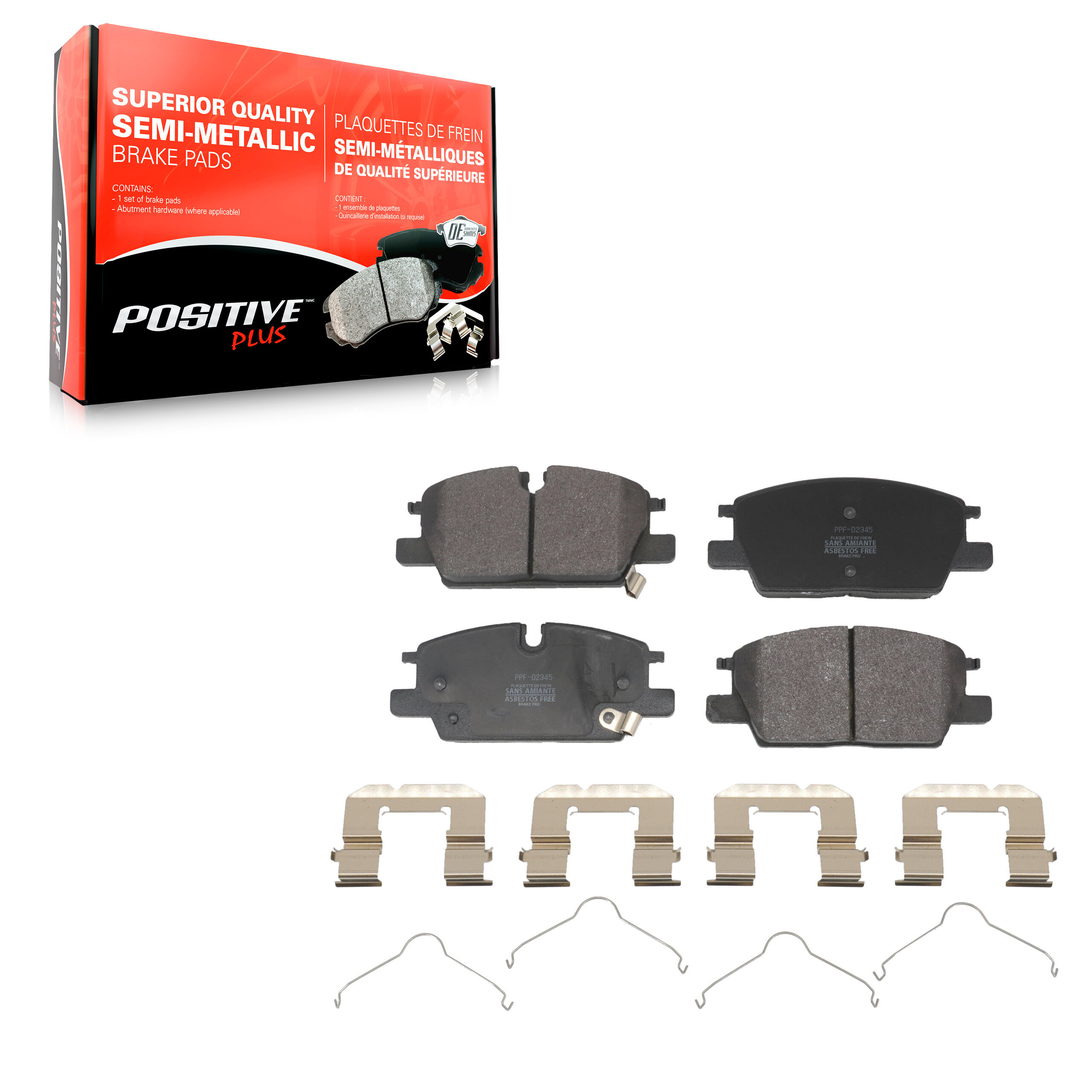 Positive Plus - PPF-D2345 - Front Disc Brake Pad