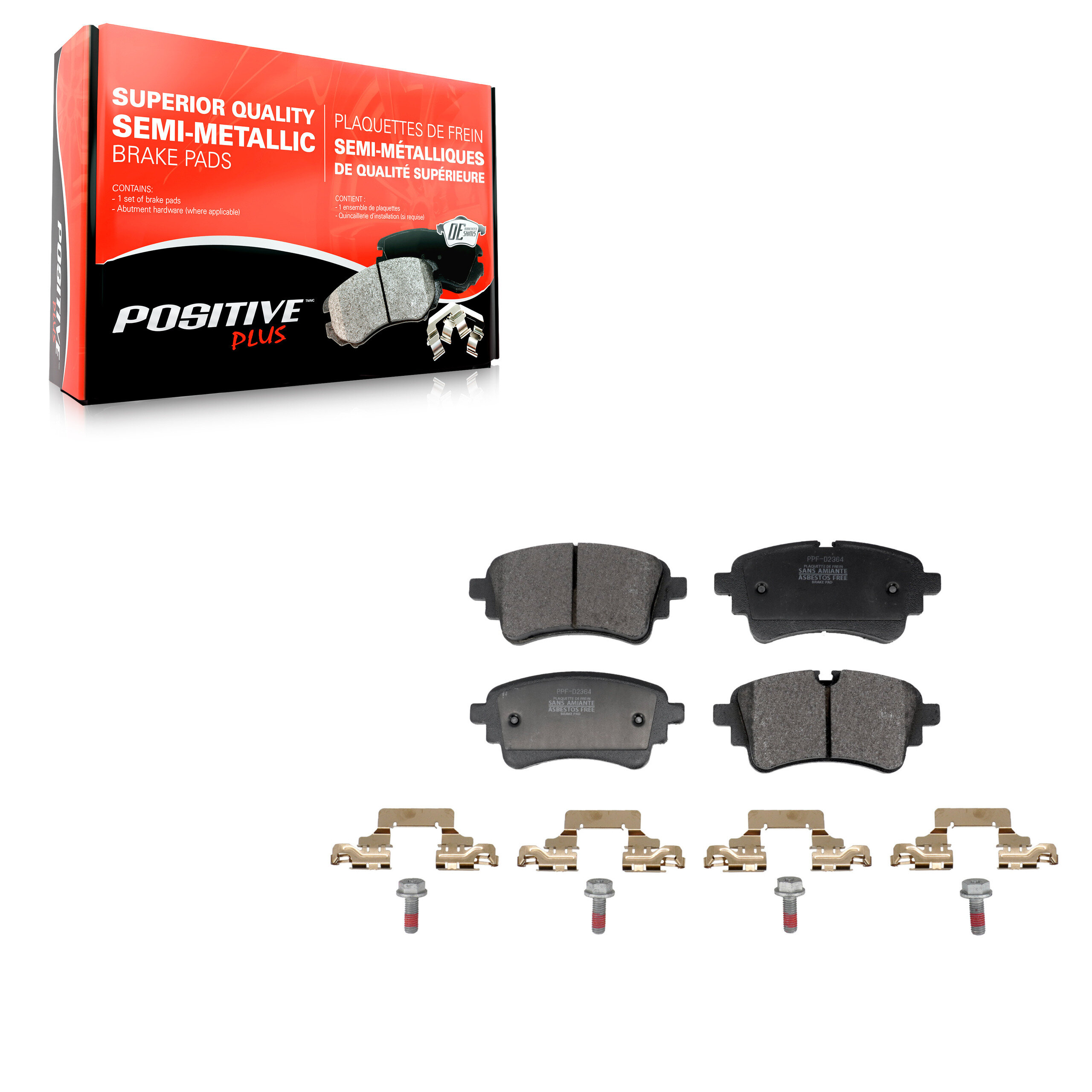 Positive Plus - PPF-D2364 - Rear Disc Brake Pad