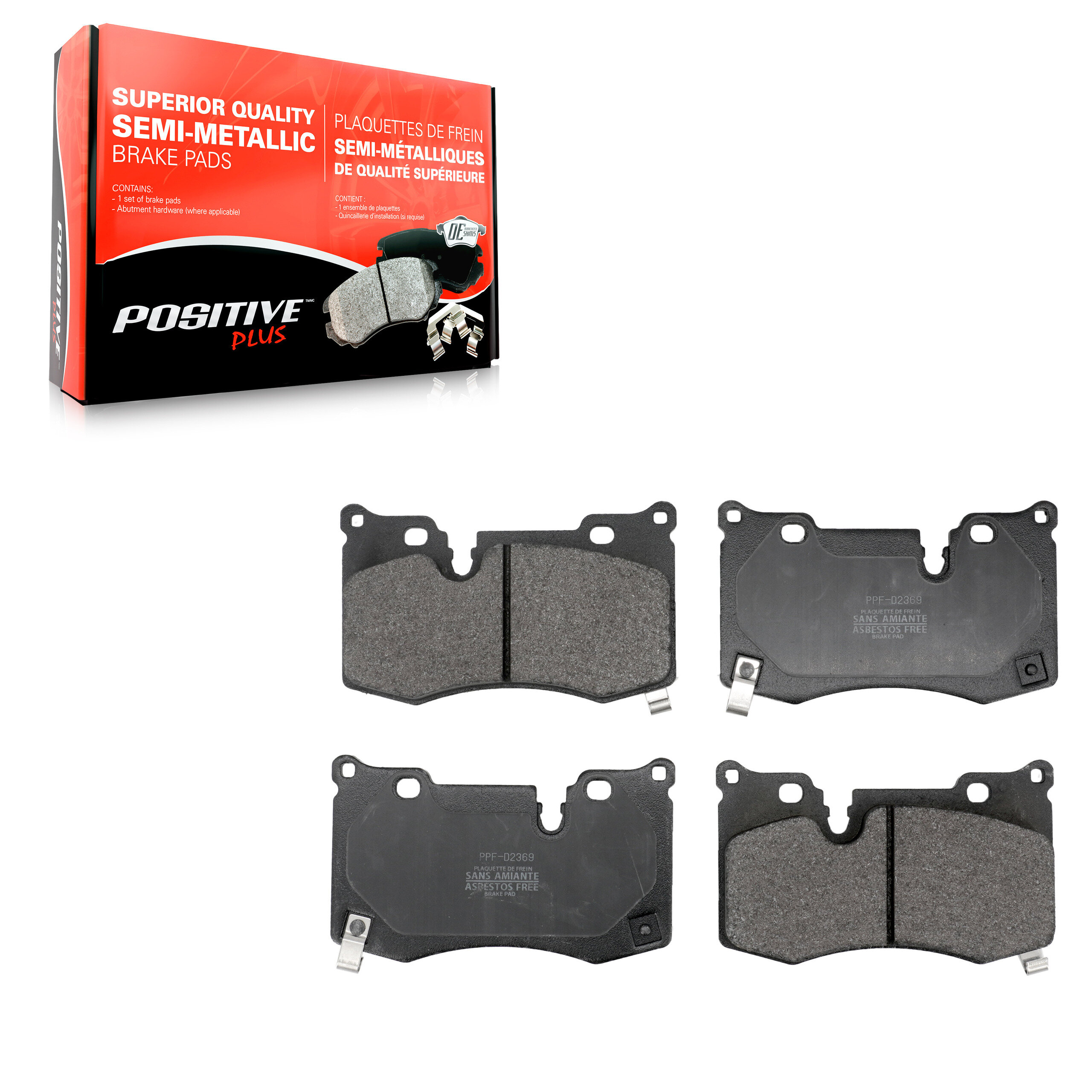 Positive Plus - PPF-D2369 - Rear Disc Brake Pad