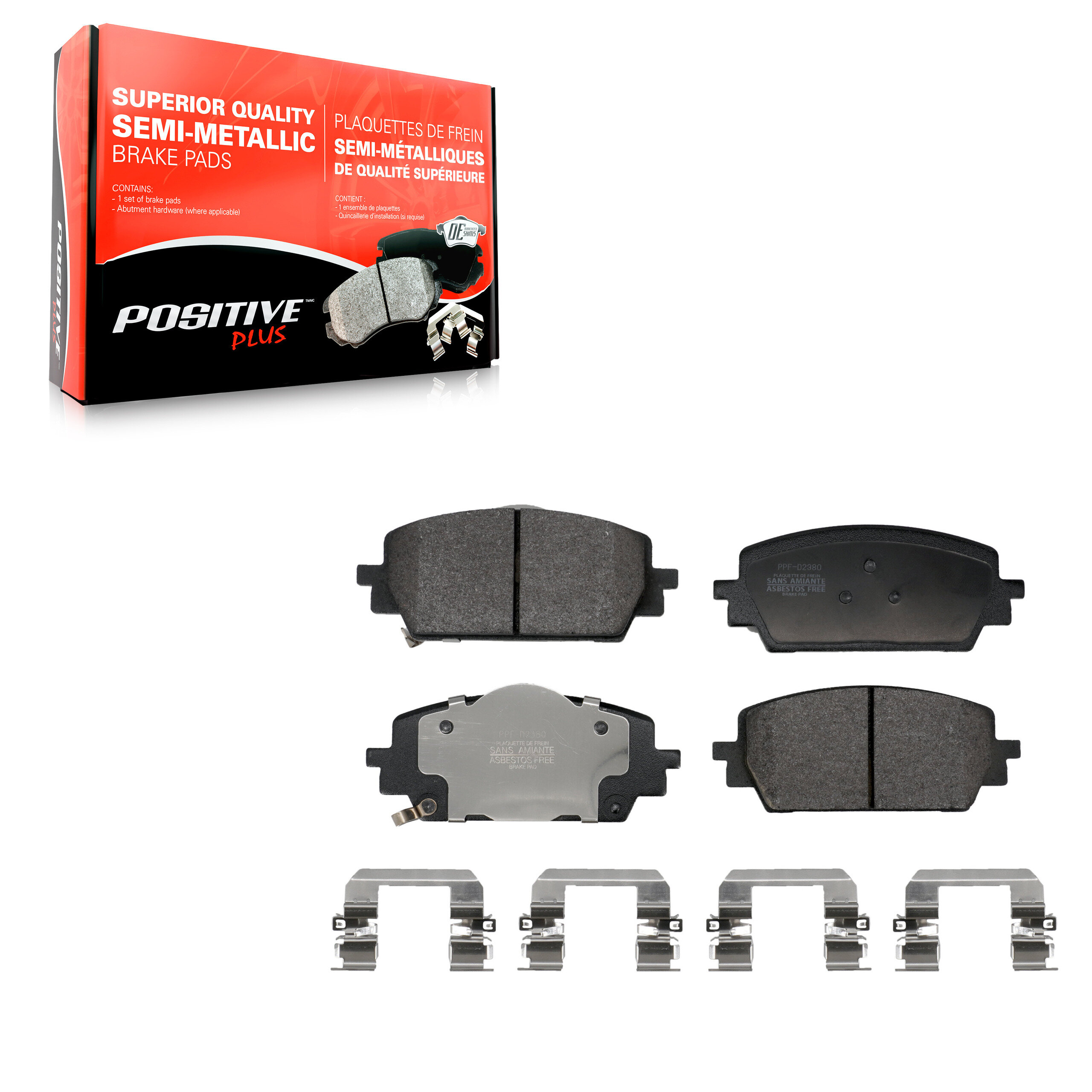 Positive Plus - PPF-D2380 - Front Disc Brake Pad