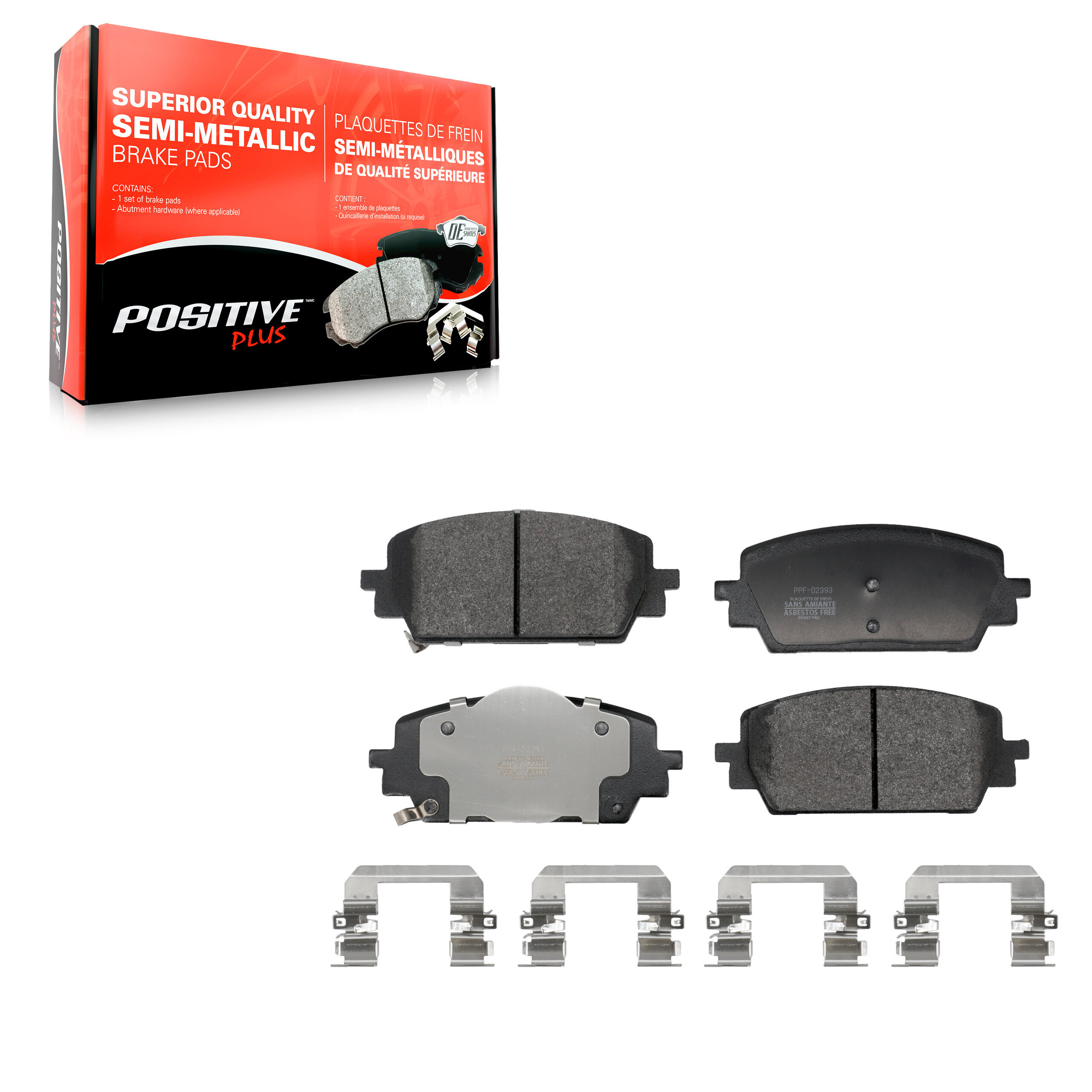 Positive Plus - PPF-D2393 - Front Disc Brake Pad