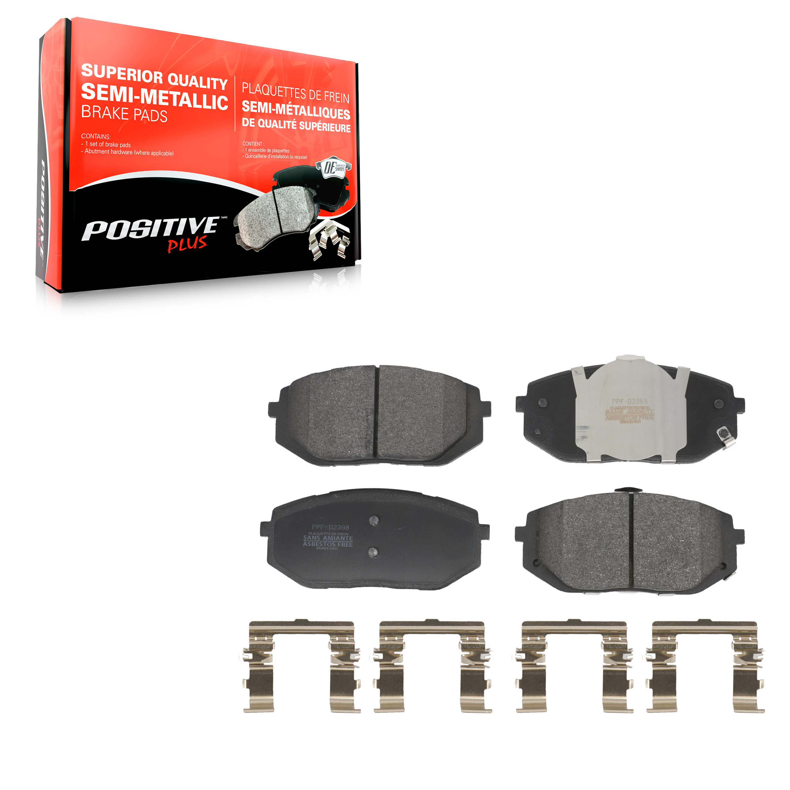Positive Plus - PPF-D2398 - Front Disc Brake Pad