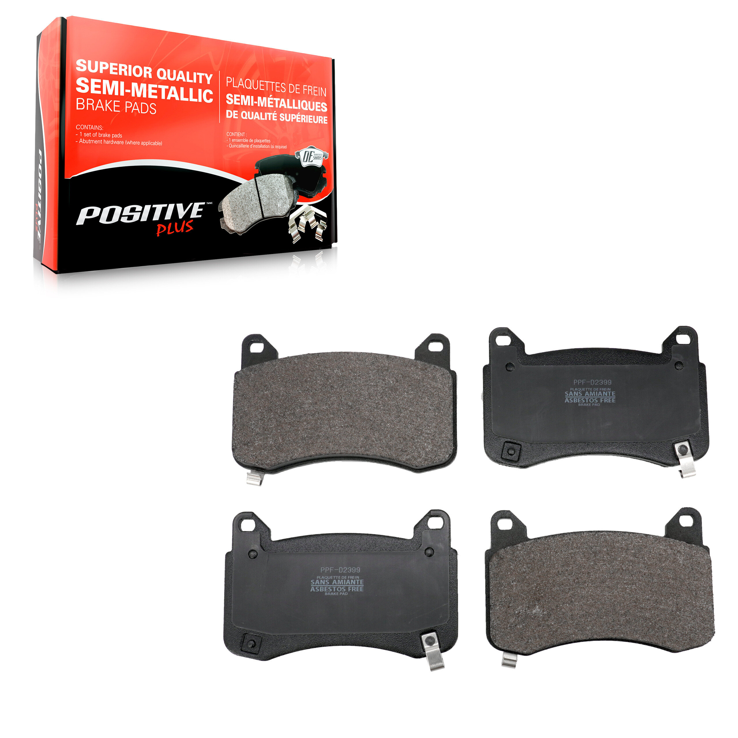 Positive Plus - PPF-D2399 - Front Disc Brake Pad