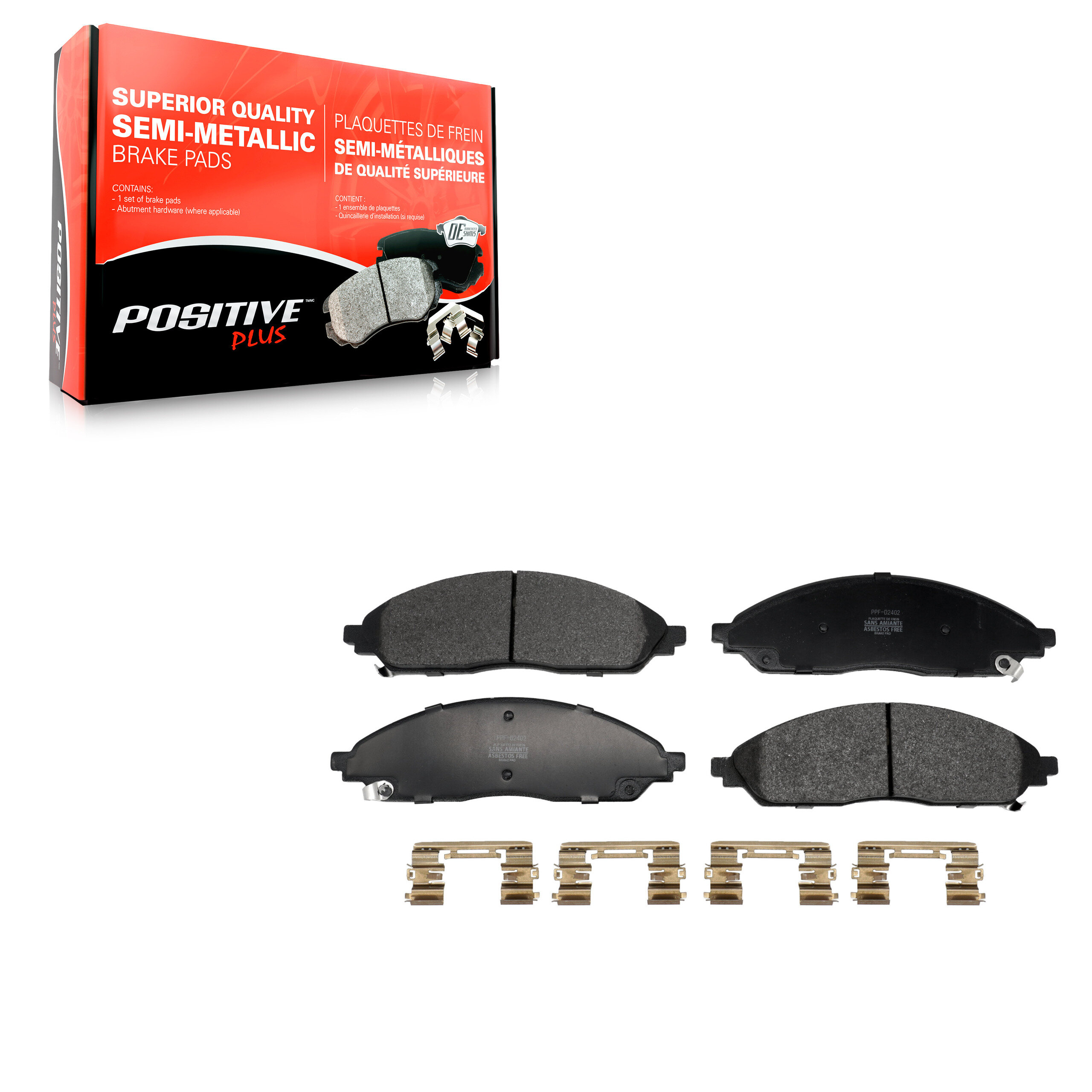 Positive Plus - PPF-D2402 - Front Disc Brake Pad