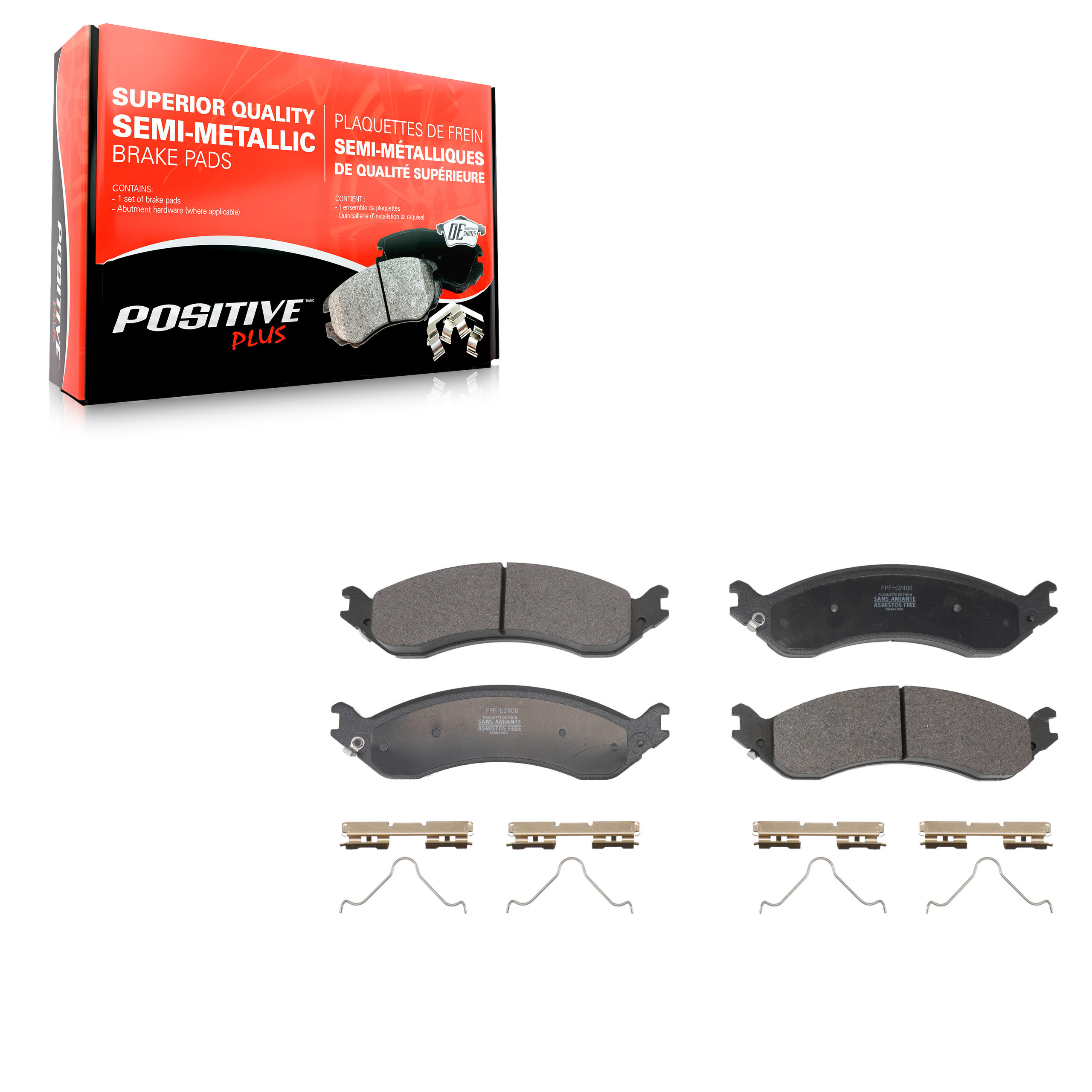 Positive Plus - PPF-D2406 - Rear Disc Brake Pad