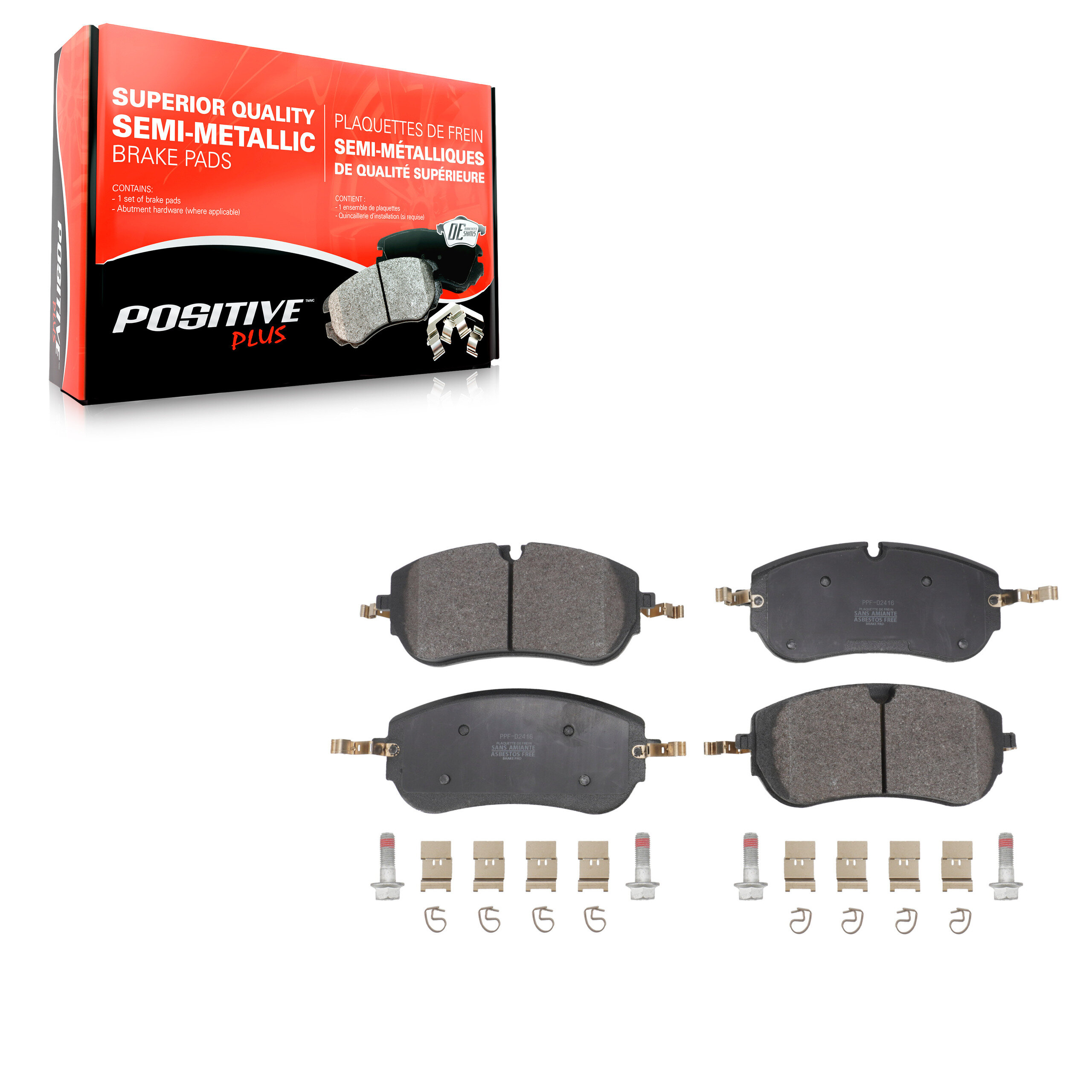 Positive Plus - PPF-D2416 - Front Disc Brake Pad