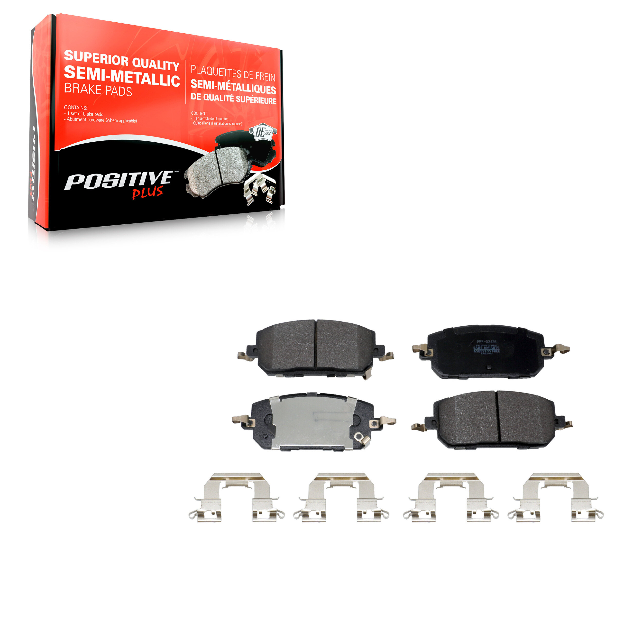 Positive Plus - PPF-D2426 - Front Disc Brake Pad
