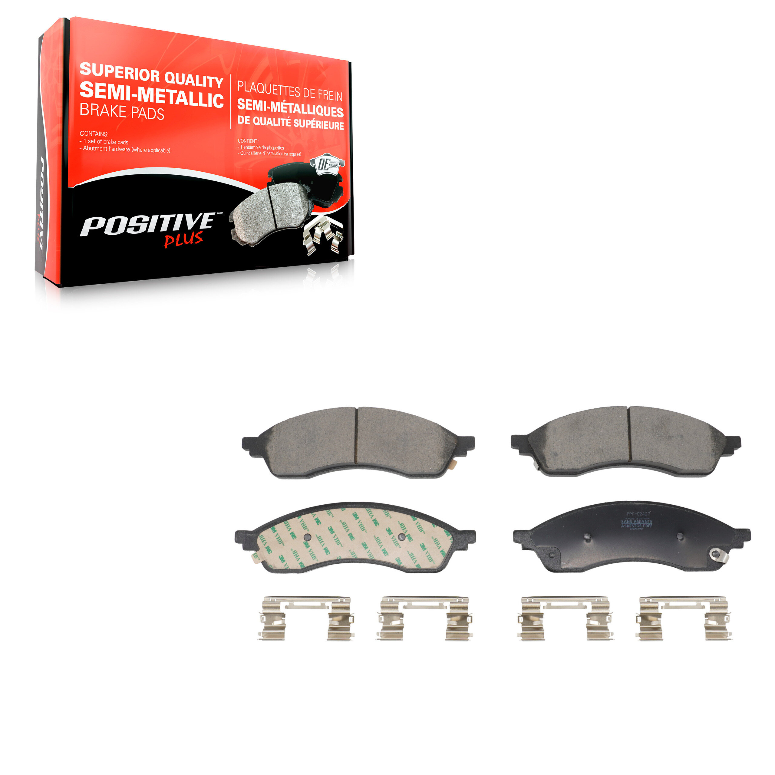 Positive Plus - PPF-D2427 - Front Disc Brake Pad