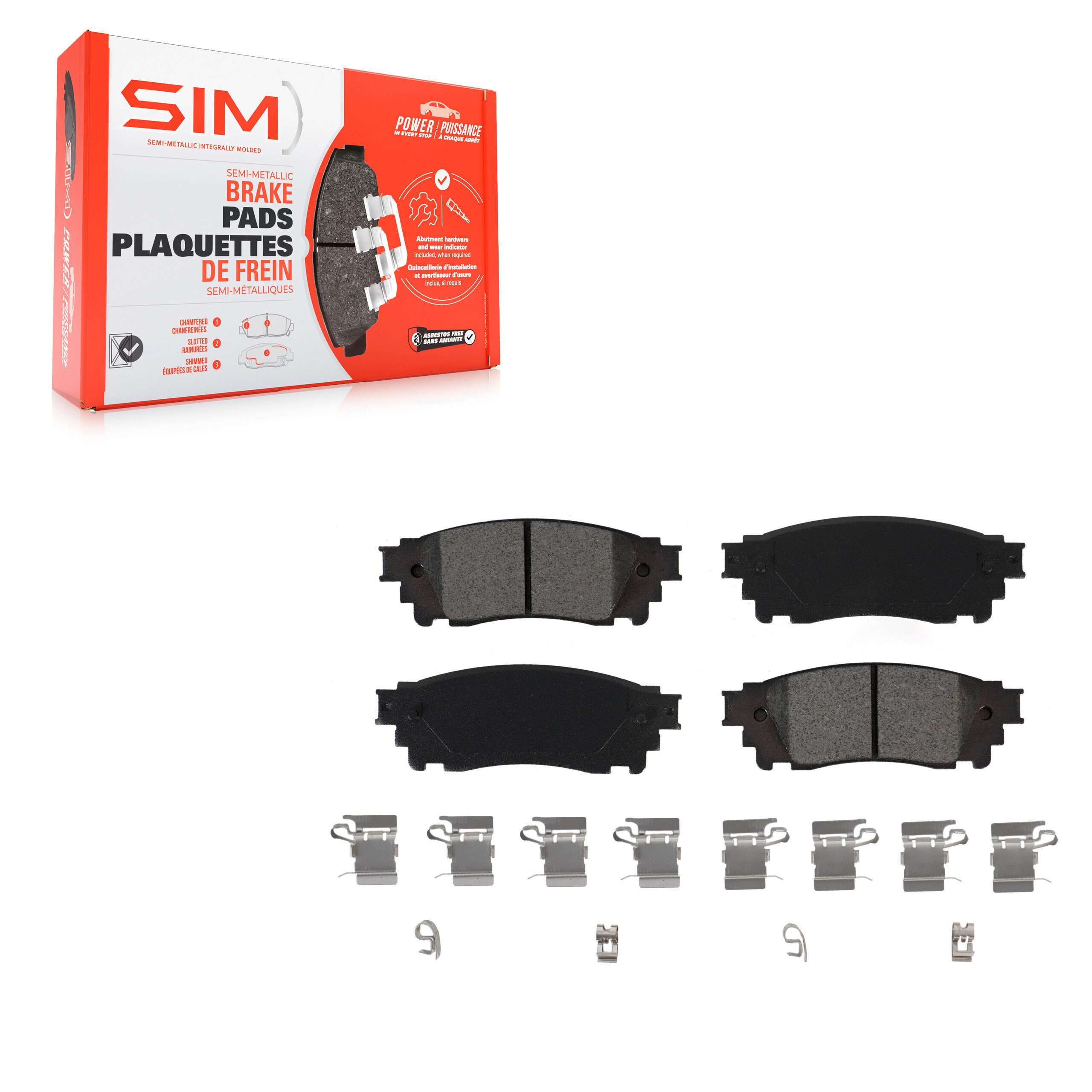 SIM Rear Semi-Metallic Brake Pads Set SIM-1805-1684-30