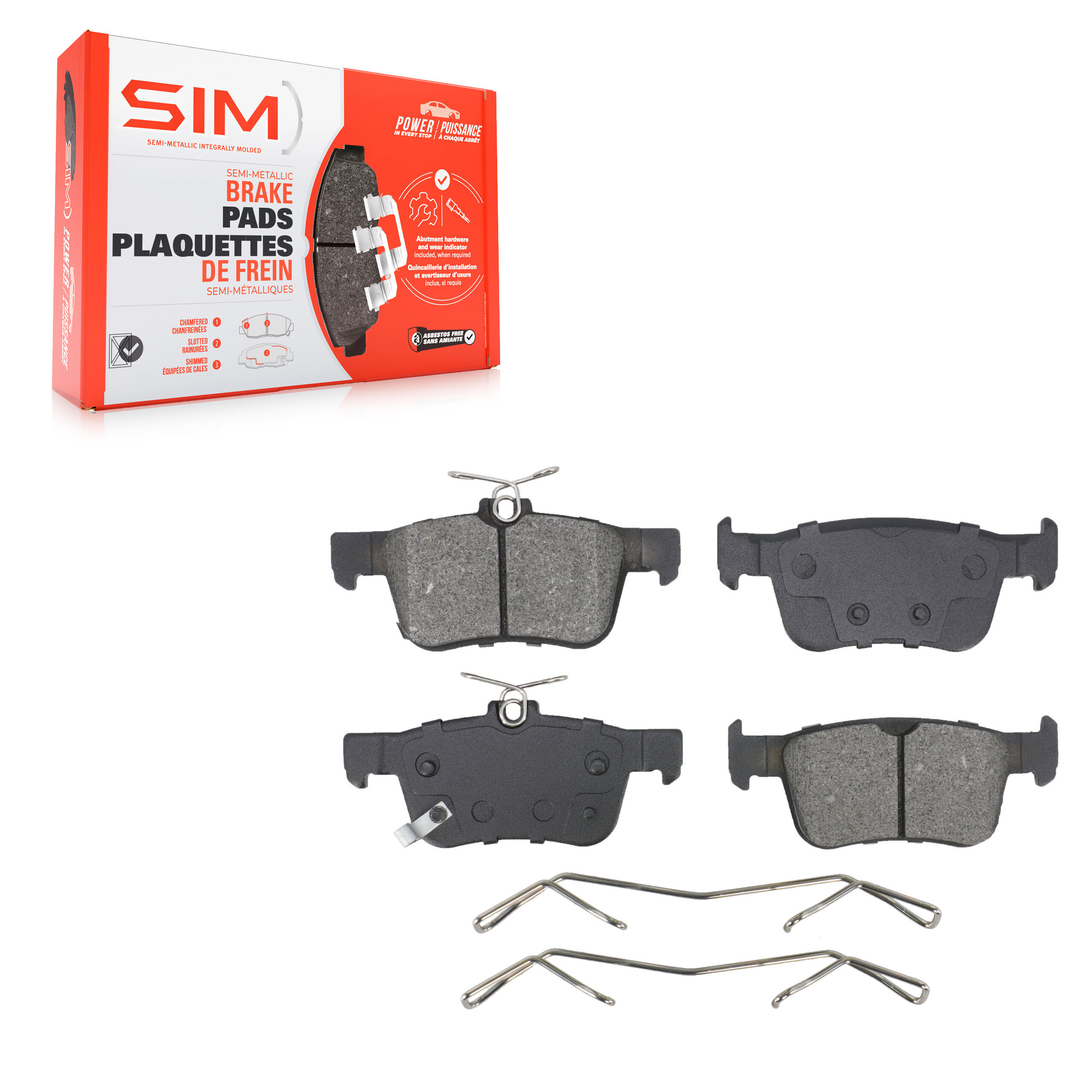 SIM Rear Semi-Metallic Brake Pads Set SIM-2102-1684-30