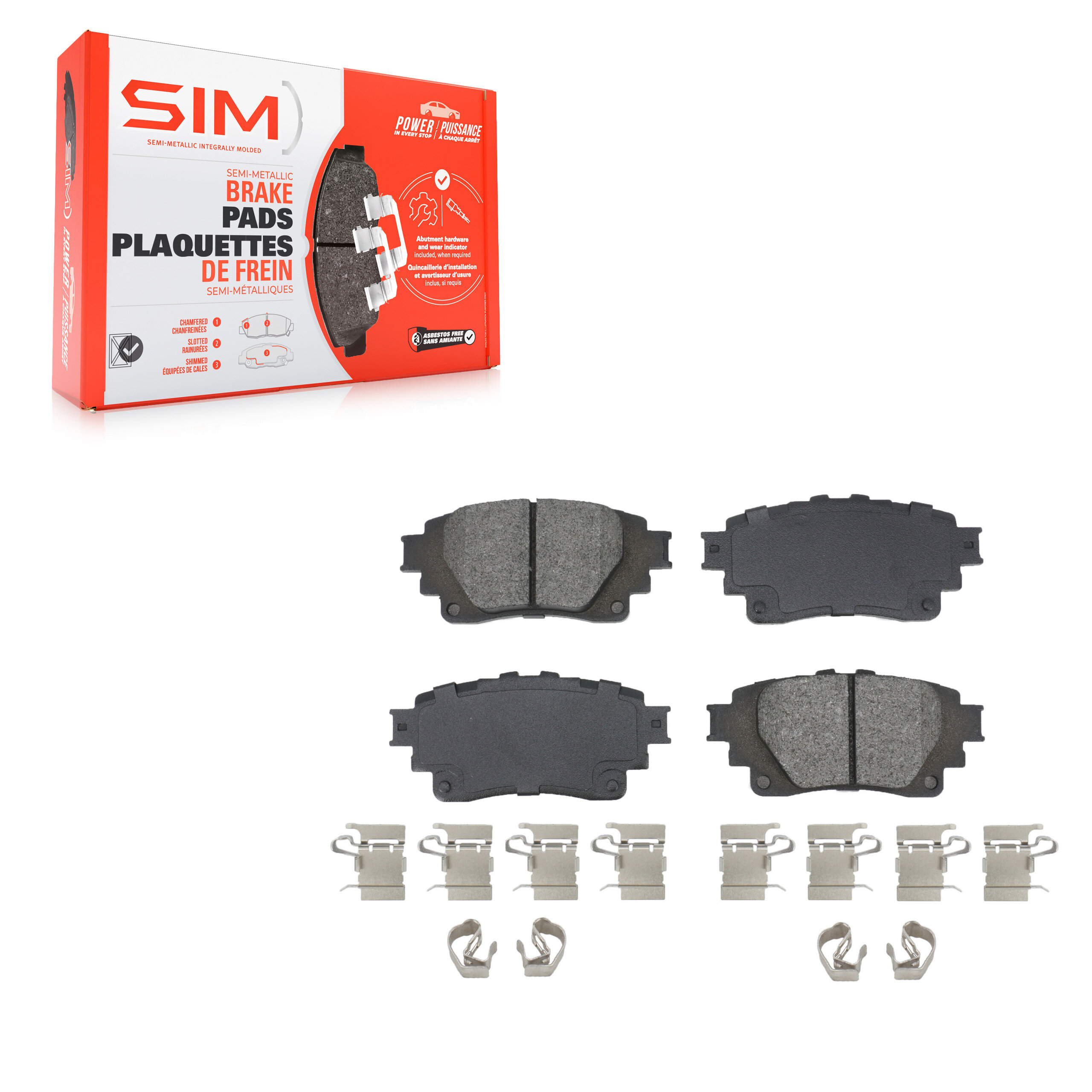 SIM Rear Semi-Metallic Brake Pads Set SIM-2183-1684-30