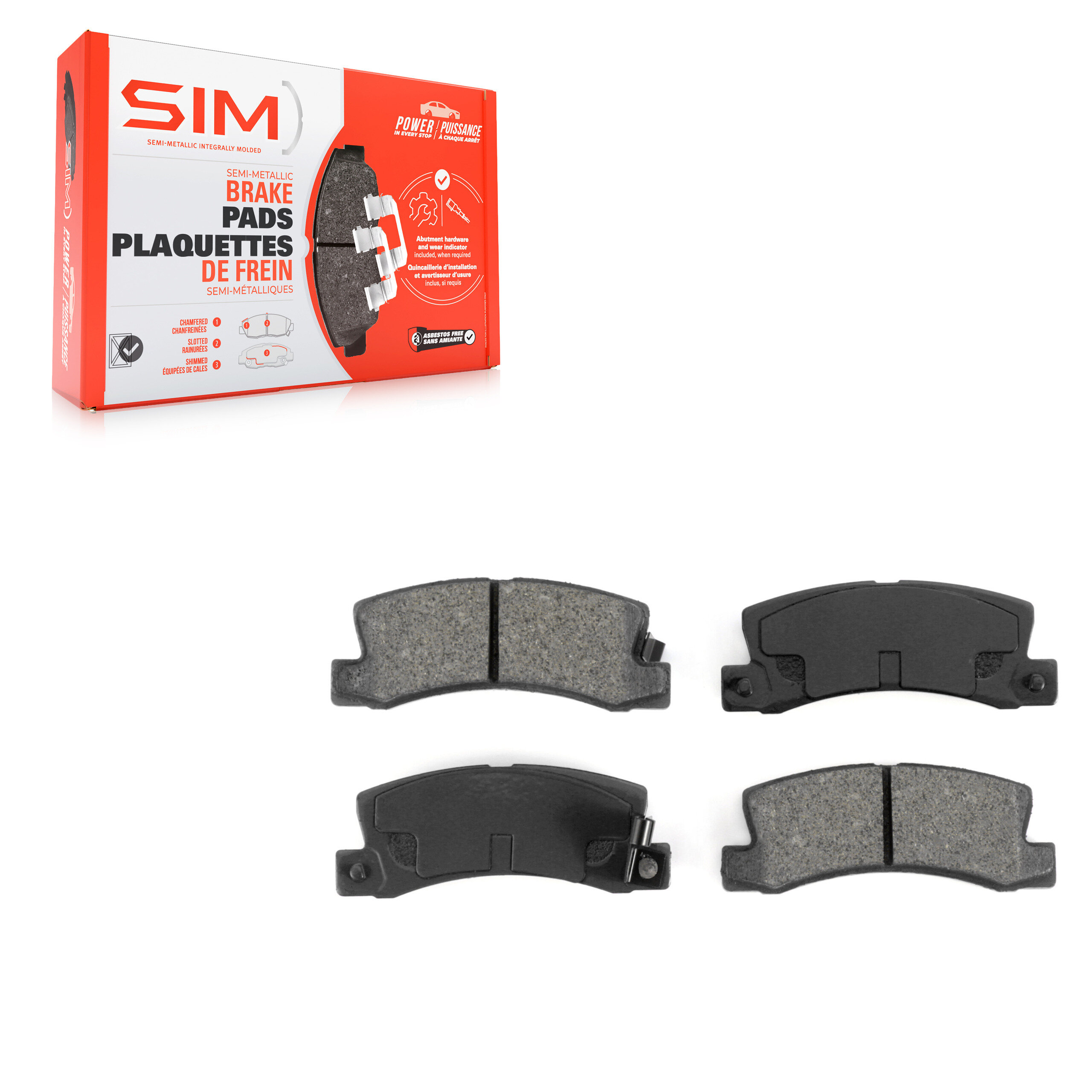 SIM Rear Semi-Metallic Brake Pads Set SIM-325-1684-30