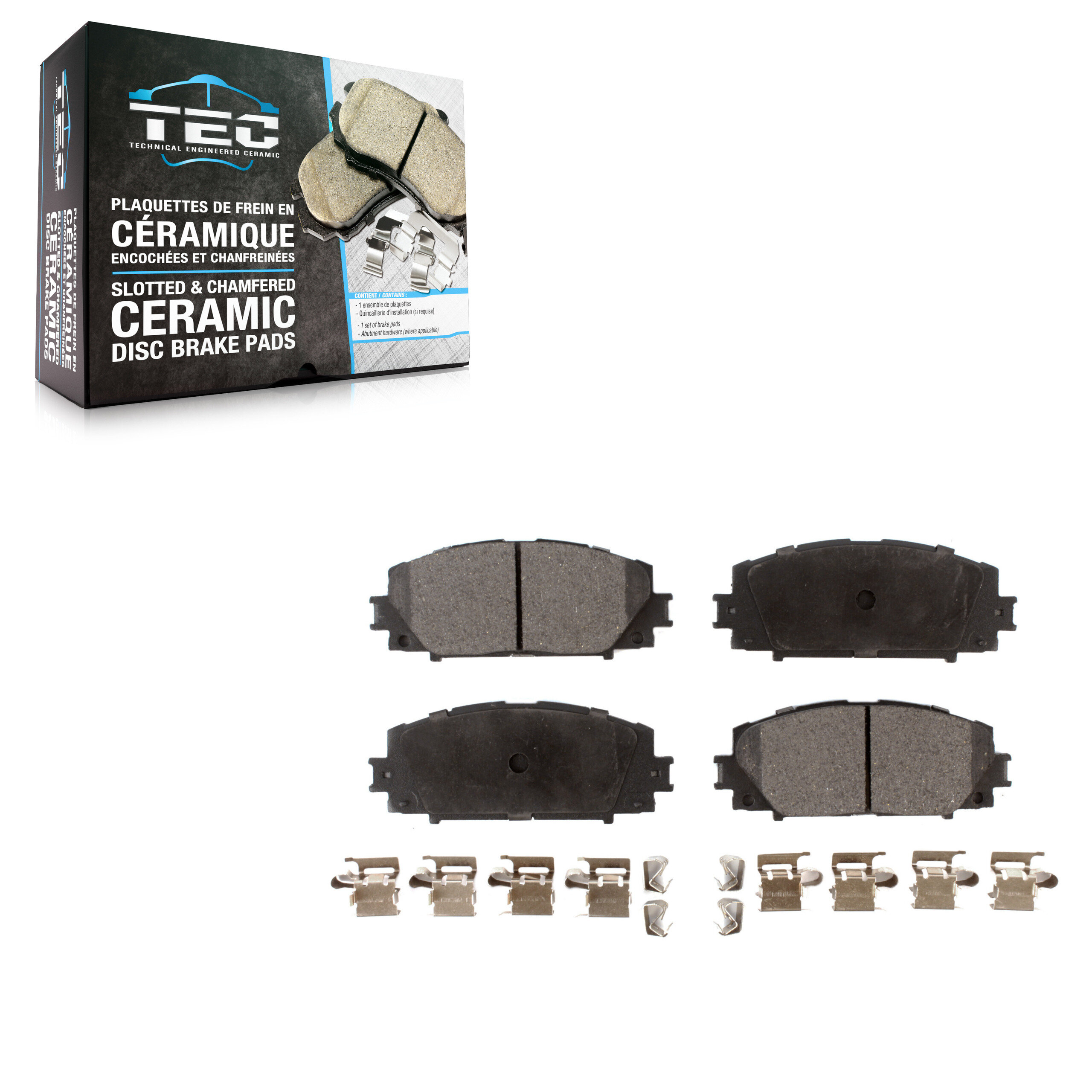 TEC Front Ceramic Brake Pads Set TEC-1184A-1684-22