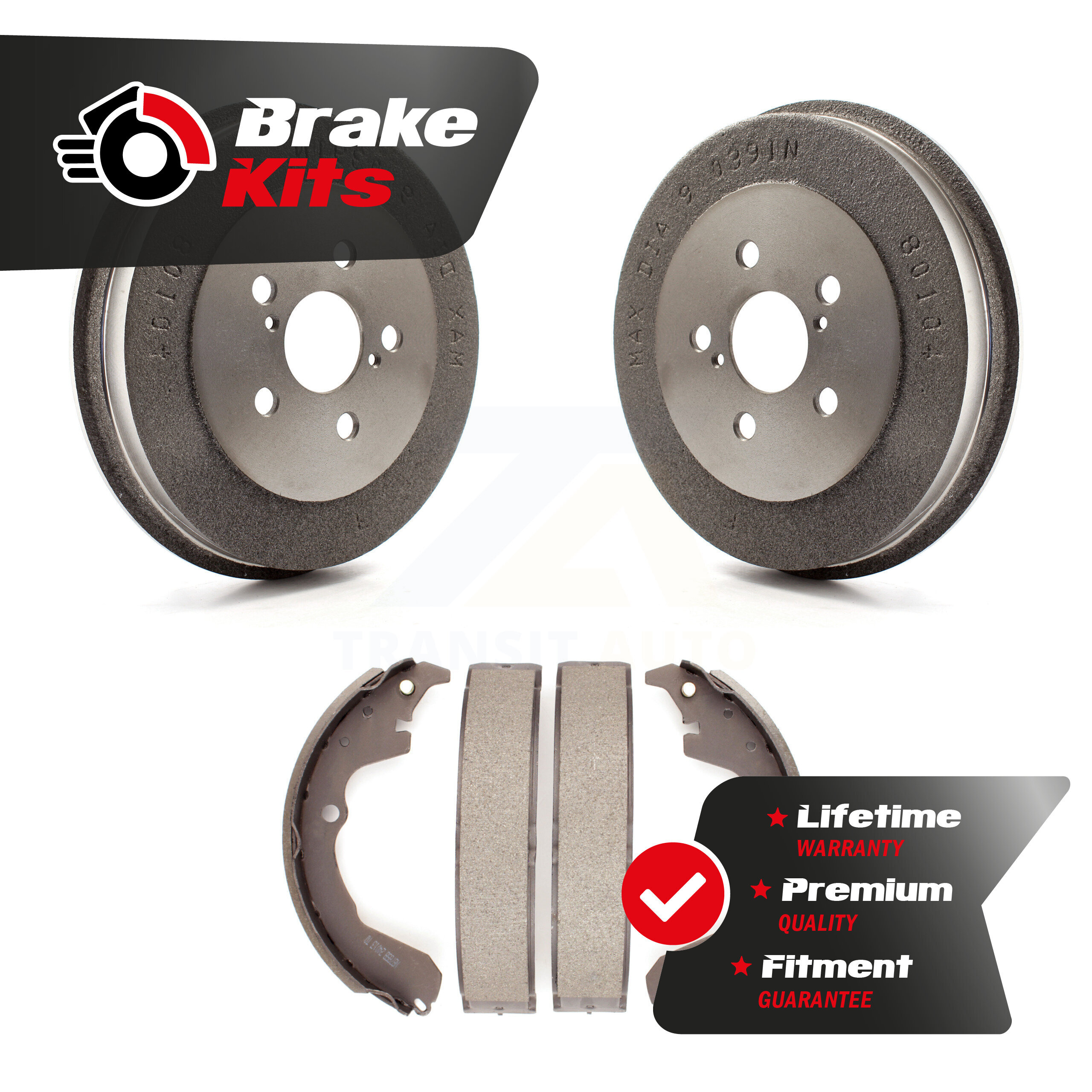 Rear Brake Drum Shoes Kit For 2003-2008 Toyota Matrix Pontiac Vibe FWD