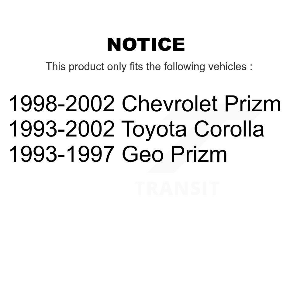 [Avant droite] Tuyau hydraulique de frein avant droit pour Toyota Corolla Prizm Chevrolet Geo