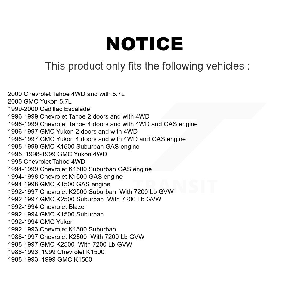 [Avant droite] Tuyau hydraulique de frein avant droit pour K1500 Chevrolet GMC K2500 Tahoe Yukon