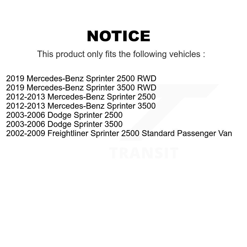 [Front] Tuyau hydraulique de frein pour Mercedes-Benz Sprinter 2500 3500 Dodge Freightliner