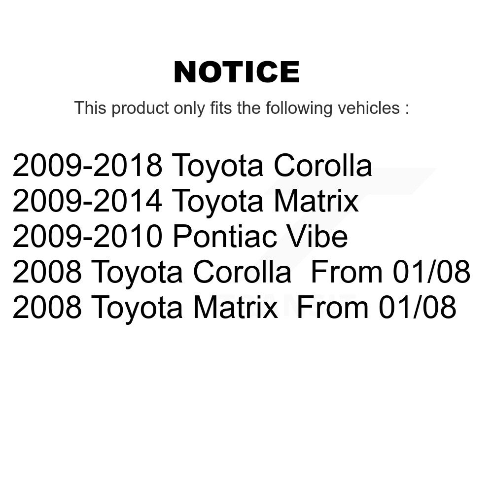 [Avant droite] Frein hydraulique avant droit Trou pour Toyota Corolla Matrix Vibe Pontiac
