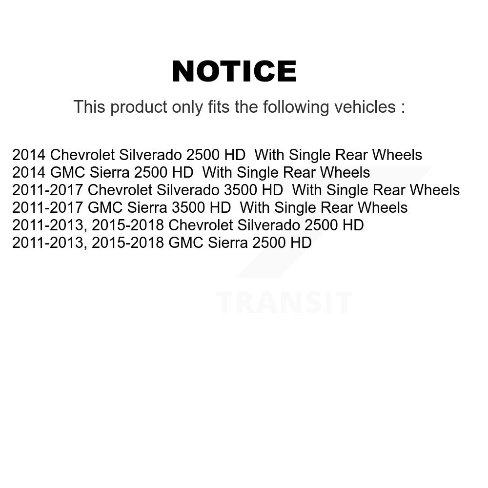[Arrière droite] Tuyau hydraulique de frein arrière droit pour GMC Chevrolet Sierra 2500 HD Silverado 3500