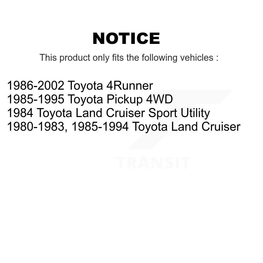 [Arrière] Tambour arrière Kit de matériel de frein pour Toyota 4Runner Pickup Land Cruiser 13-H17253