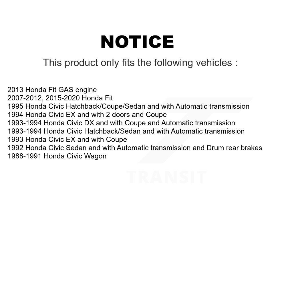 [Arrière] Kit de fixation des freins à tambour arrière pour Honda Fit Civic 13-H17307