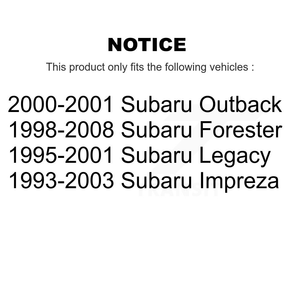 [Arrière] Tambour arrière Kit de matériel de frein pour Subaru Forester Impreza Legacy Outback
