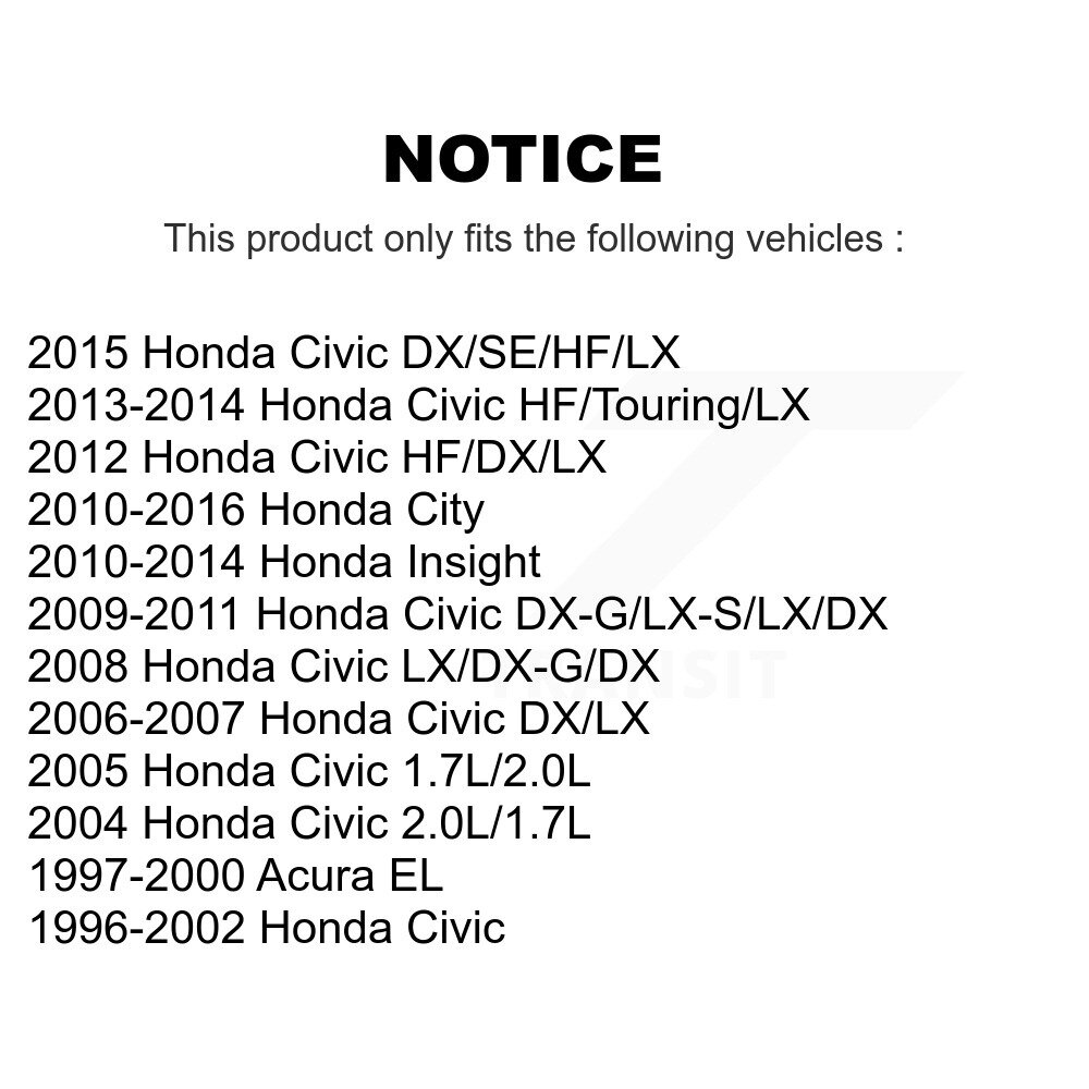 [Arrière] Tambour arrière Matériel de frein Kit pour Honda Civic Acura EL Insight City 13-H17352