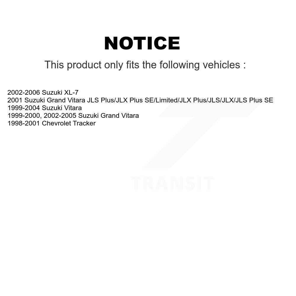 [Arrière] Tambour arrière Matériel de frein Kit pour Suzuki Grand Vitara Chevrolet Tracker XL-7