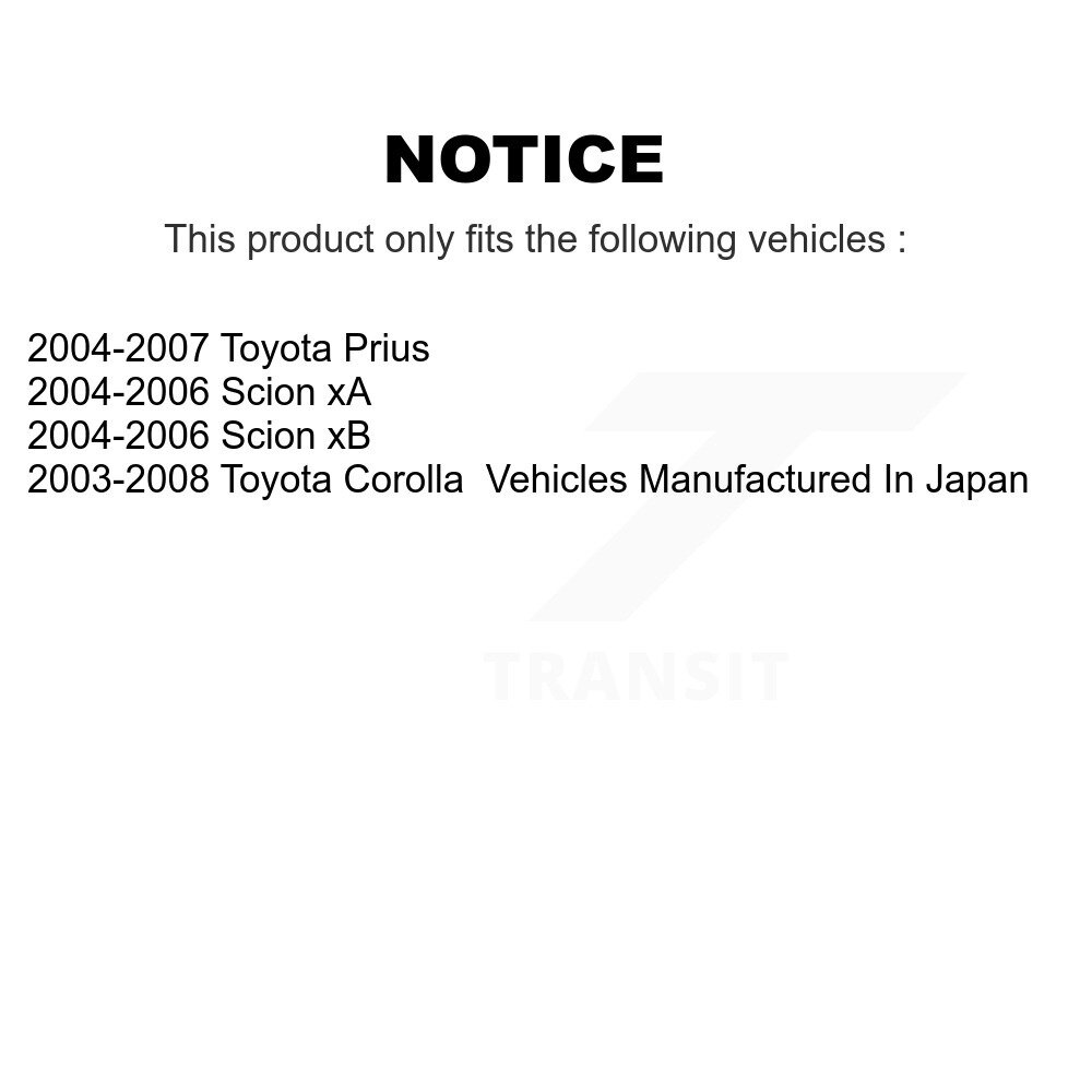 [Arrière] Tambour arrière Kit de matériel de frein pour Toyota Corolla Prius Scion xB xA 13-H17387