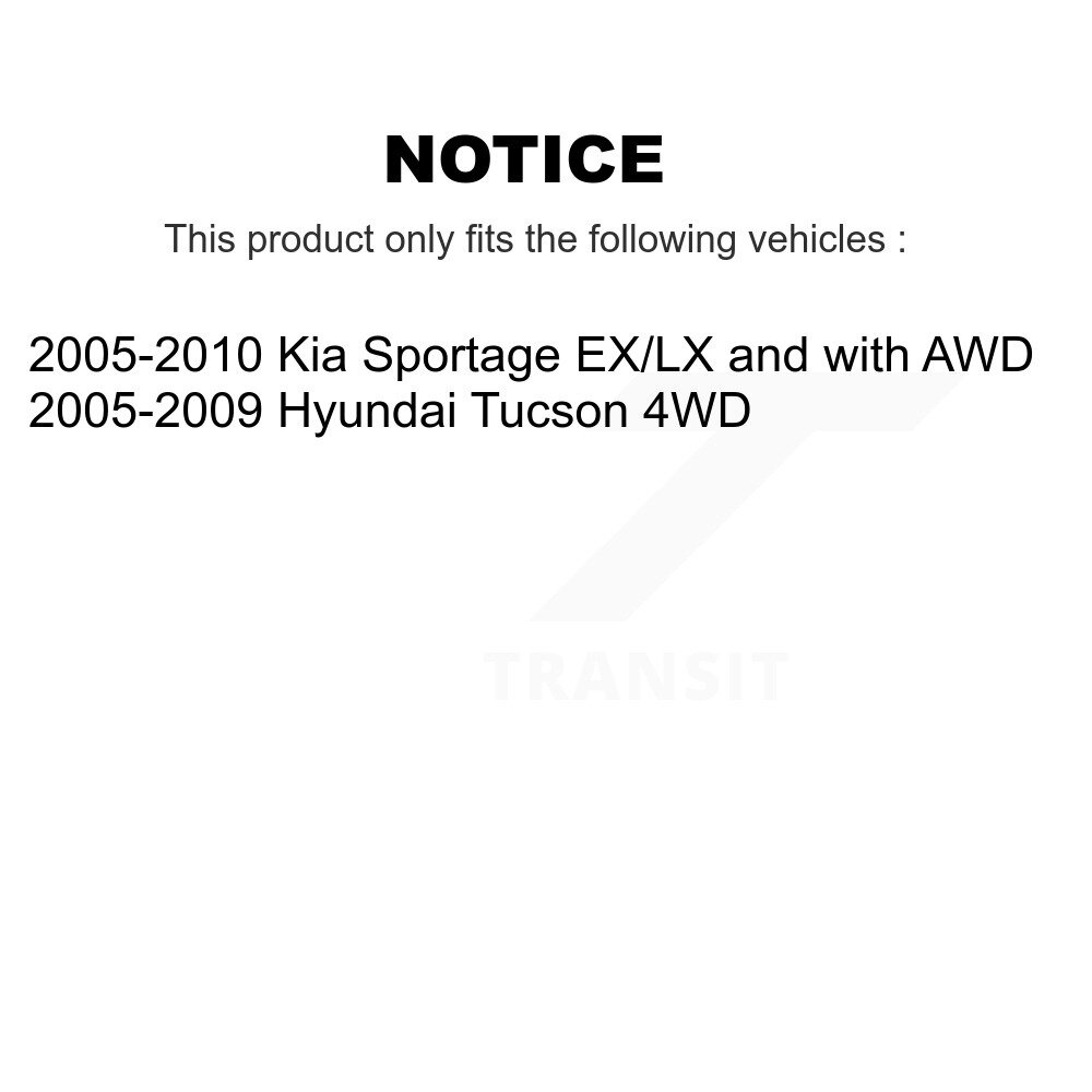 [Arrière] Stationnement arrière Matériel de frein Kit pour Hyundai Tucson Kia Sportage 13-H17426