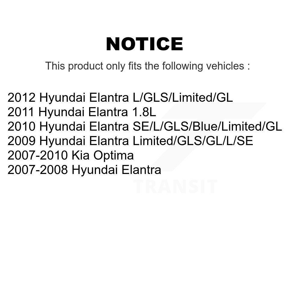 [Arrière] Stationnement arrière Matériel de frein Kit pour Hyundai Elantra Kia Optima 13-H17434