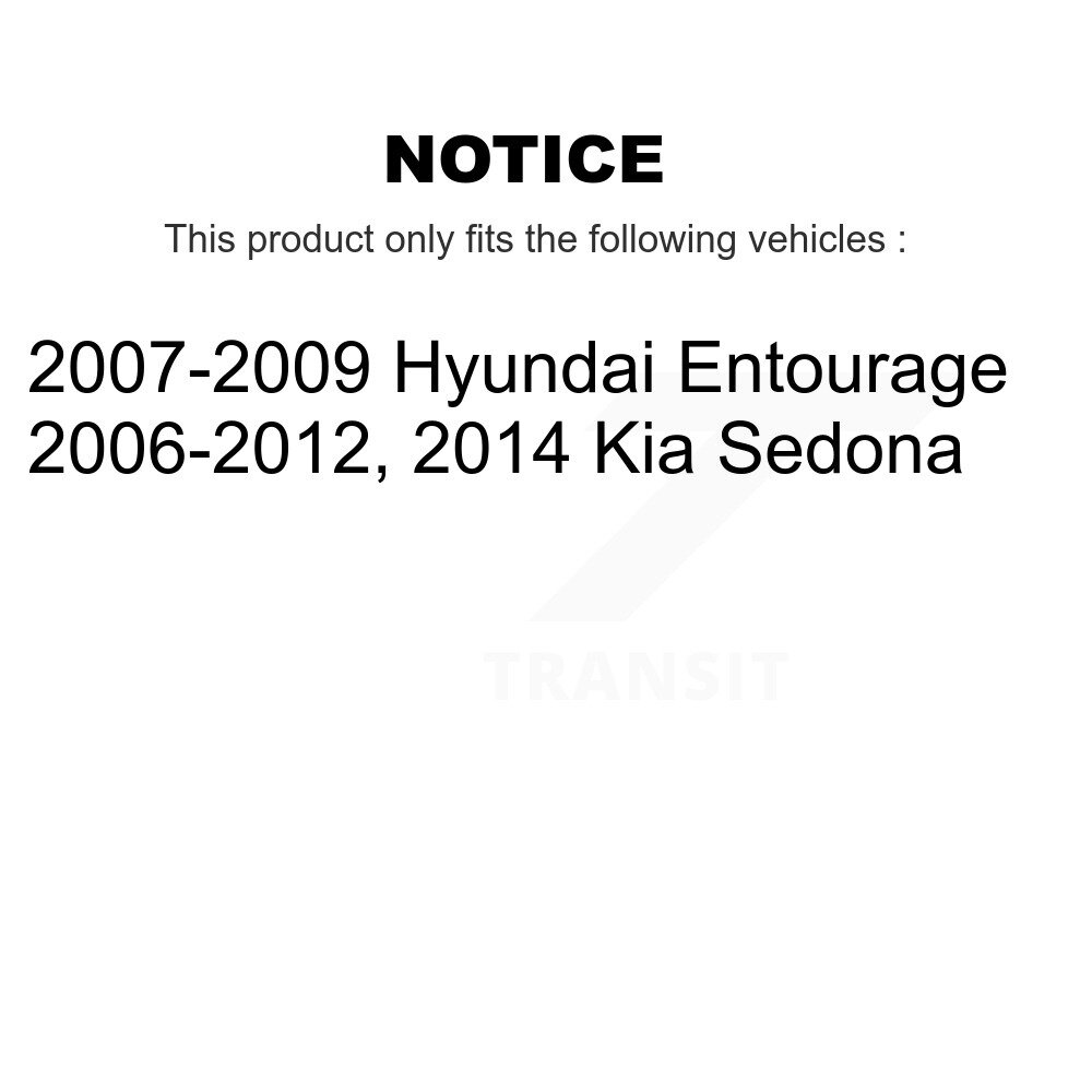 [Arrière] Stationnement arrière Matériel de frein Kit pour Kia Sedona Hyundai Entourage 13-H17436