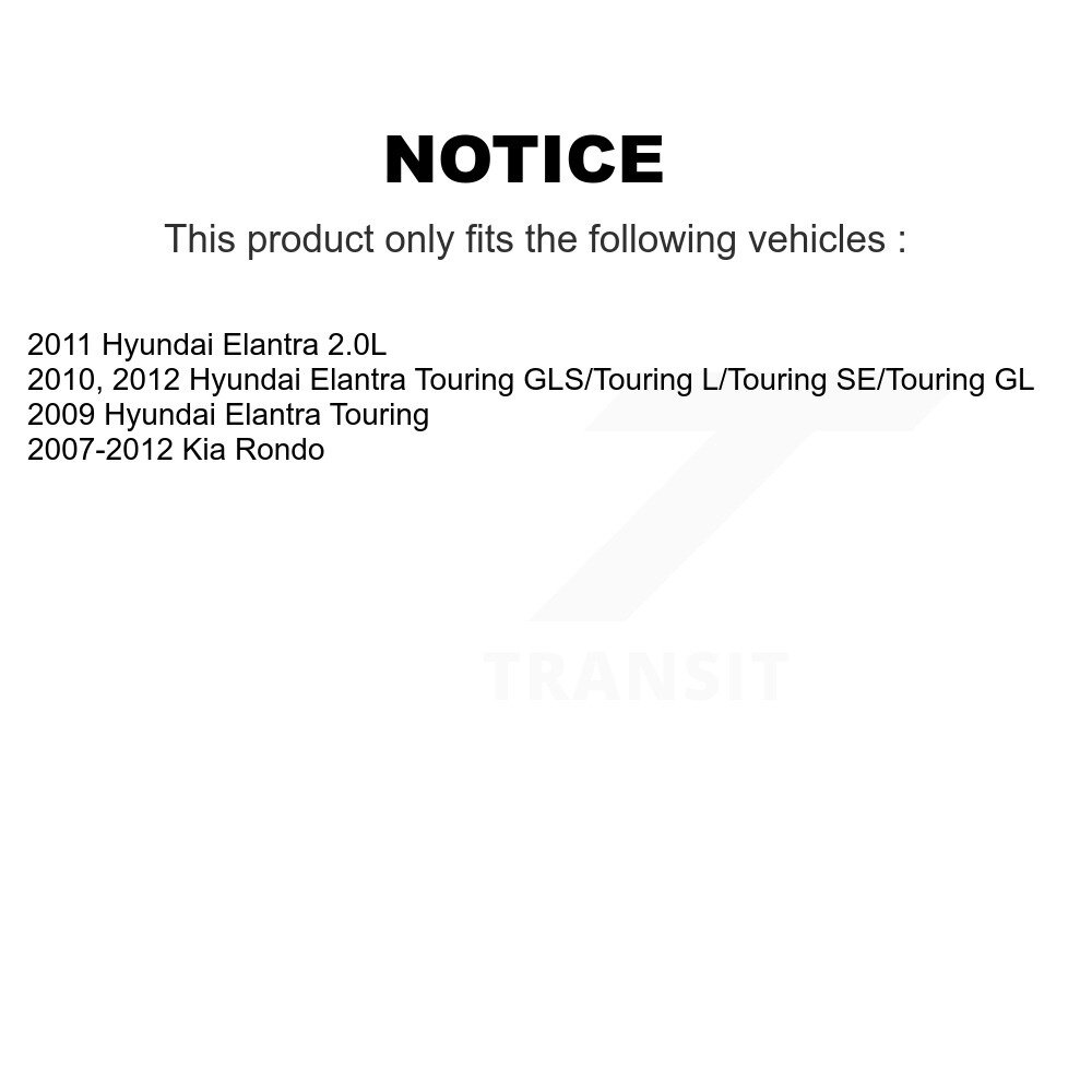 [Arrière] Stationnement arrière Matériel de frein Kit pour Hyundai Elantra Kia Rondo 13-H17446
