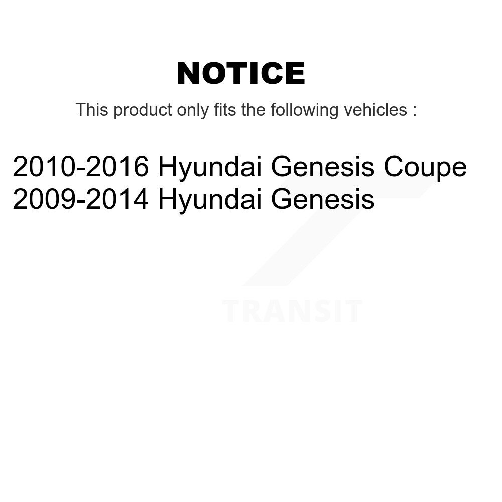 [Arrière] Stationnement arrière Matériel de frein Kit pour Hyundai Genesis Coupe 13-H17451