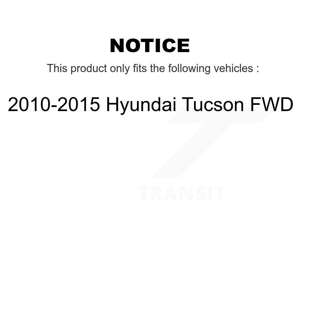 [Arrière] Stationnement arrière Matériel de frein Kit pour Hyundai Tucson 2010-2015 FWD 13-H17460