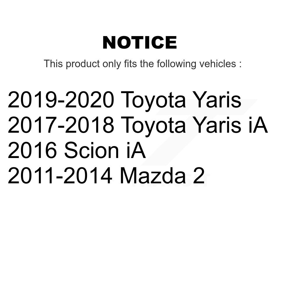 [Arrière] Tambour arrière Matériel de frein Kit pour Mazda 2 Toyota Yaris iA Scion 13-H17465