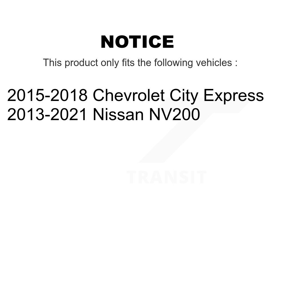 [Arrière] Tambour arrière Kit de matériel de frein pour Nissan NV200 Chevrolet City Express 13-H17482