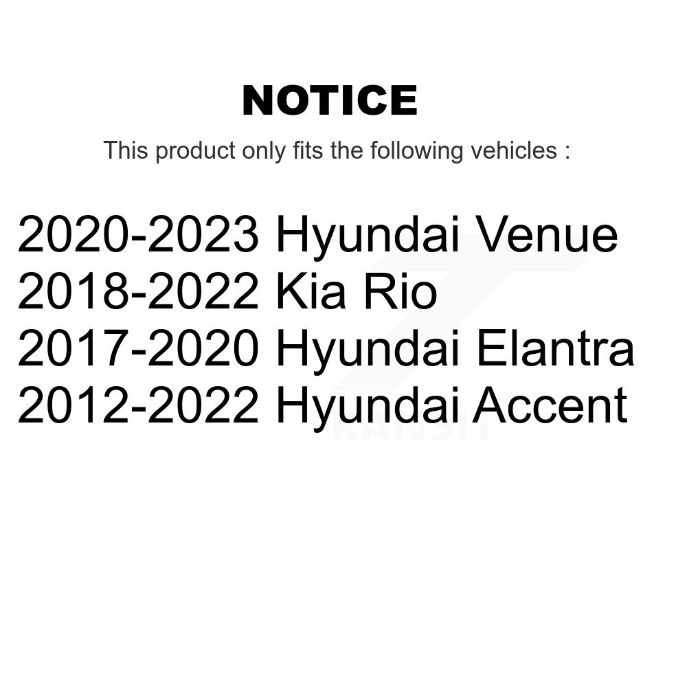 [Arrière] Tambour arrière Matériel de frein Kit pour Hyundai Elantra Accent Kia Rio 13-H17496