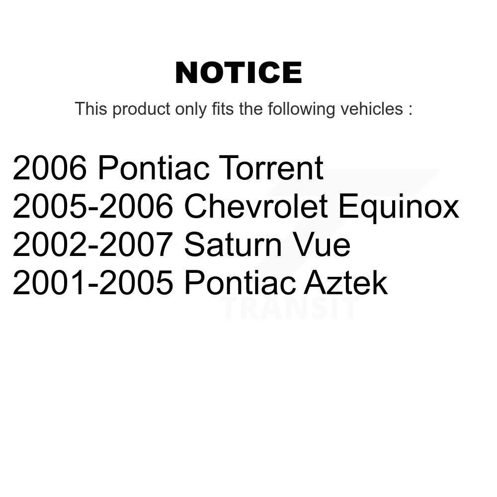 [Arrière] Tambour arrière Kit de matériel de frein pour Saturne Vue Chevrolet Equinox Pontiac Torrent