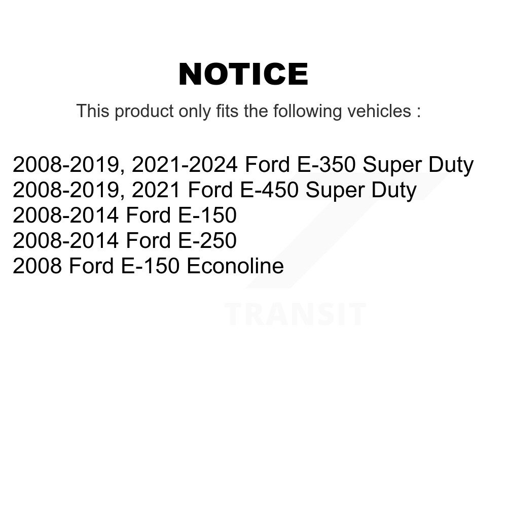 [Arrière] Stationnement arrière Kit de matériel de frein pour Ford E-350 Super Duty E-250 E-150 E-450