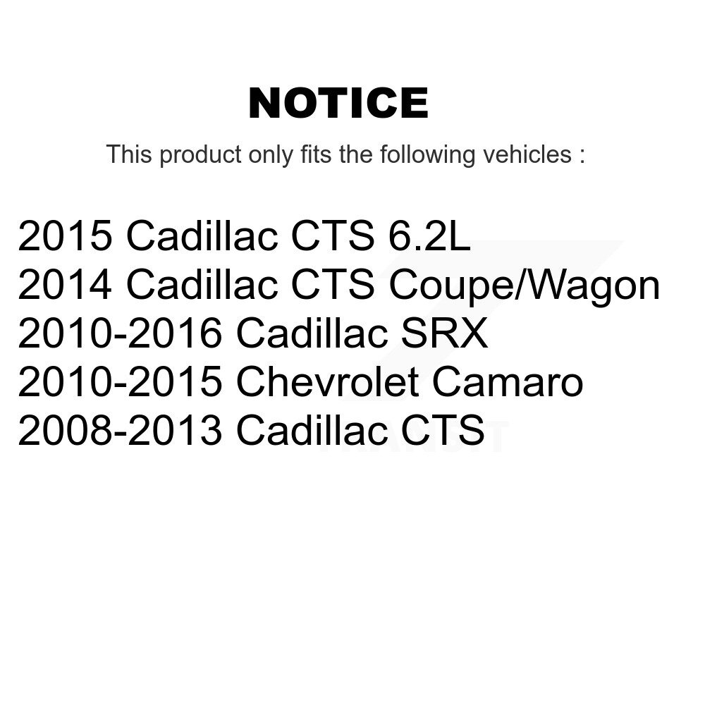 [Arrière] Stationnement arrière Matériel de frein Kit pour Cadillac SRX Chevrolet Camaro CTS 13-H7363