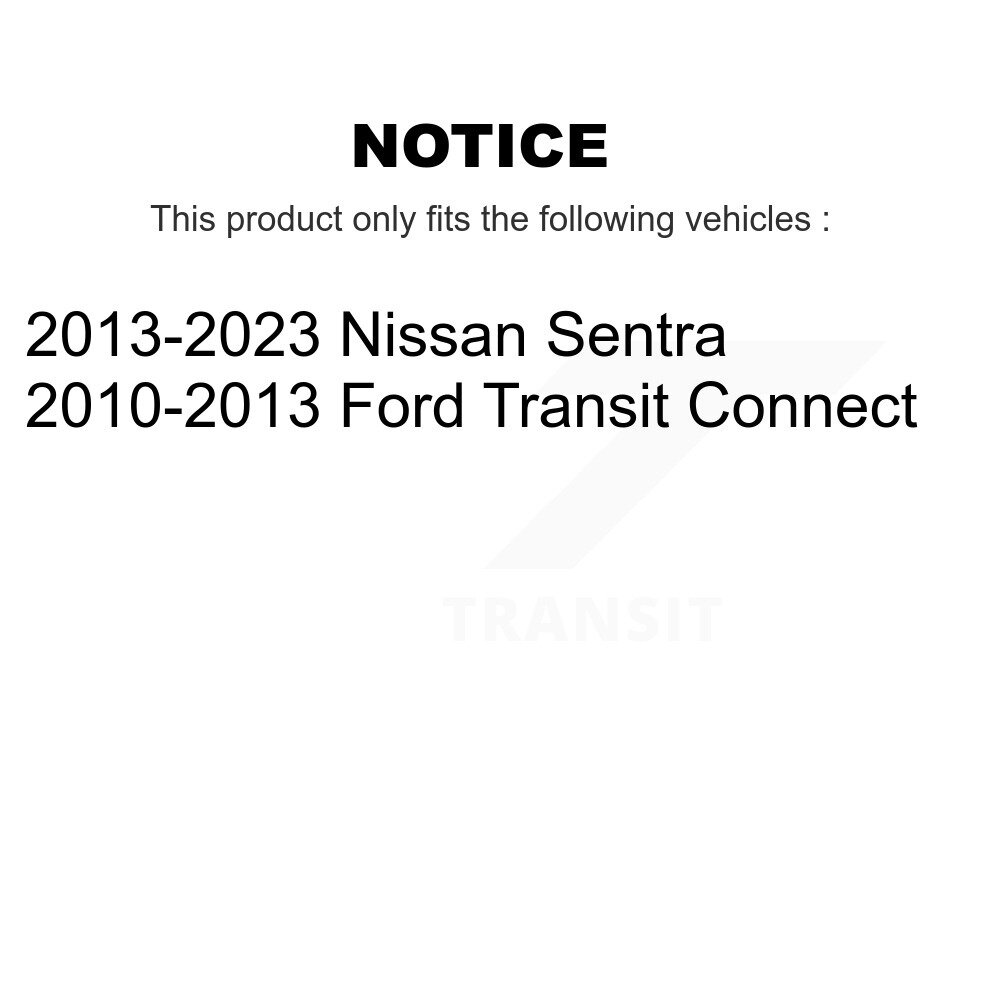 [Arrière] Tambour arrière Matériel de frein Kit pour Nissan Sentra Ford Transit Connect 13-H7366